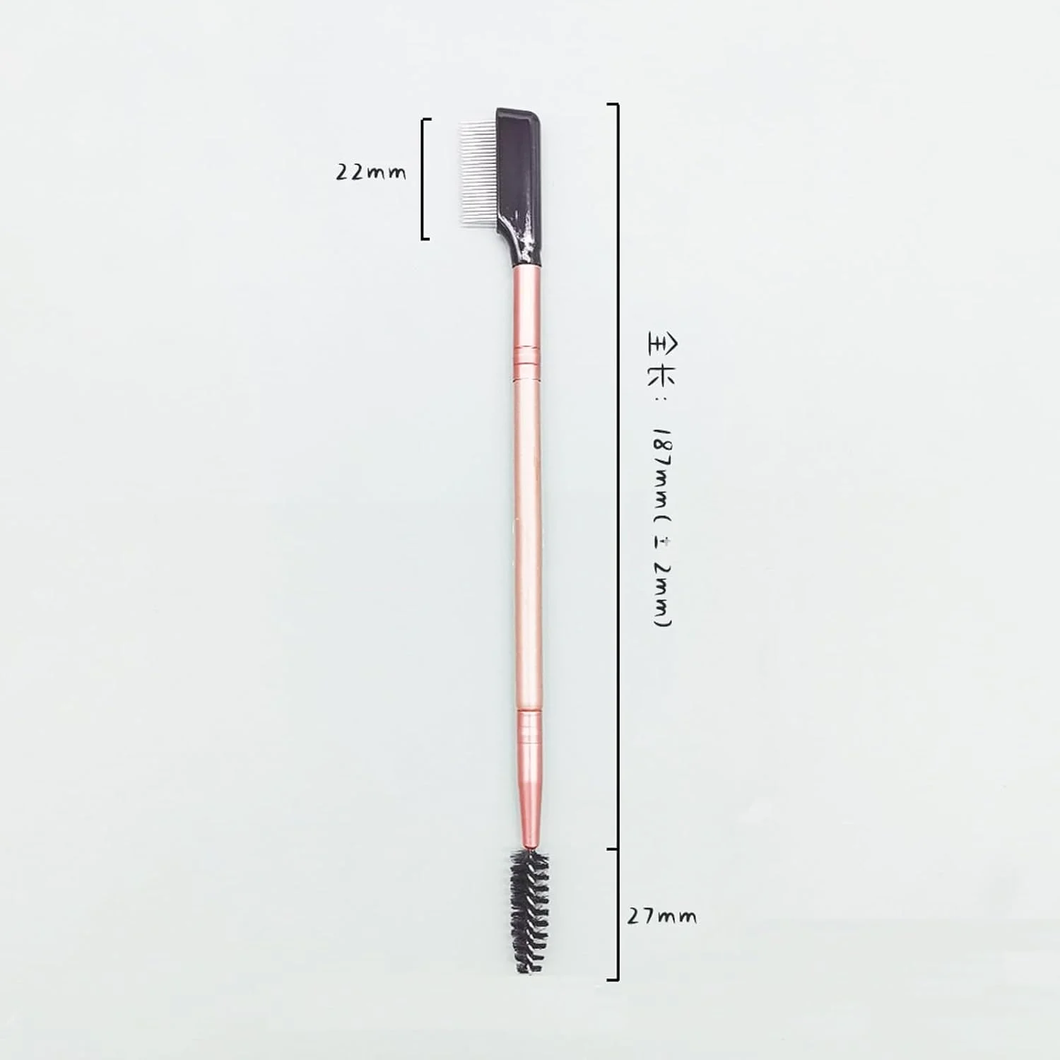 برس ابرو دو طرفه TEONEI، شانه مژه، جداکننده ریمل، برس آرایشی زیبایی، برس آرایش ابرو، 2 عدد