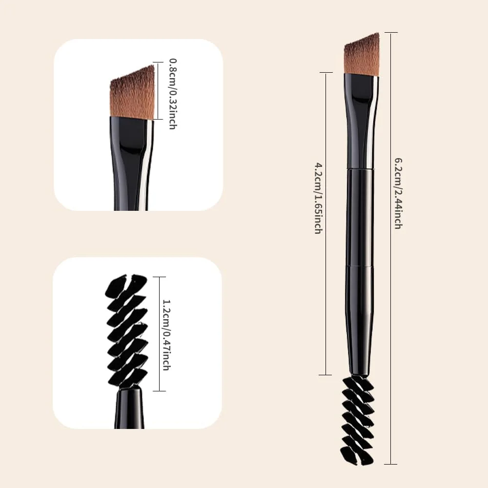 نئورژ ۲۰ عدد برس ابرو قابل حمل، برس مینی اسپولی برس مژه برای اکستنشن مژه، اپلیکاتور مژه، مشکی