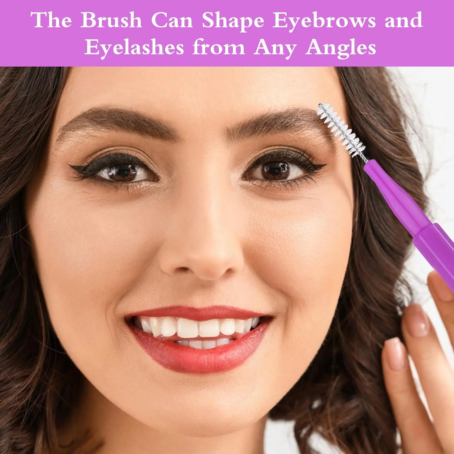 پیریو 50 عدد برس ابرو میکرو، برس شانه مژه چند منظوره با درپوش، برس اسپولی ابرو قابل حمل، برس های ابرو برای لمینت ابرو، ابزار اکستنشن مژه، 5 رنگ