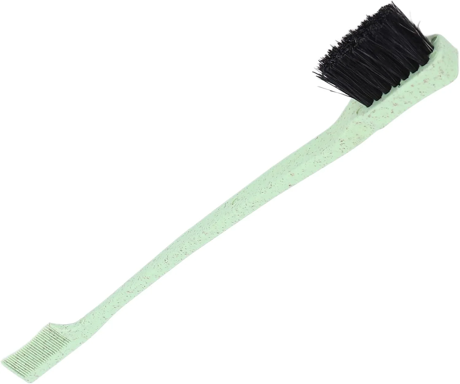 برس ابرو ارگونومیک POENVFPO، برس ابرو دو سر برای شانه مژه و مرتب کردن، شانه کردن مژه ها، سالن زیبایی، جنس کاه گندم (سبز)