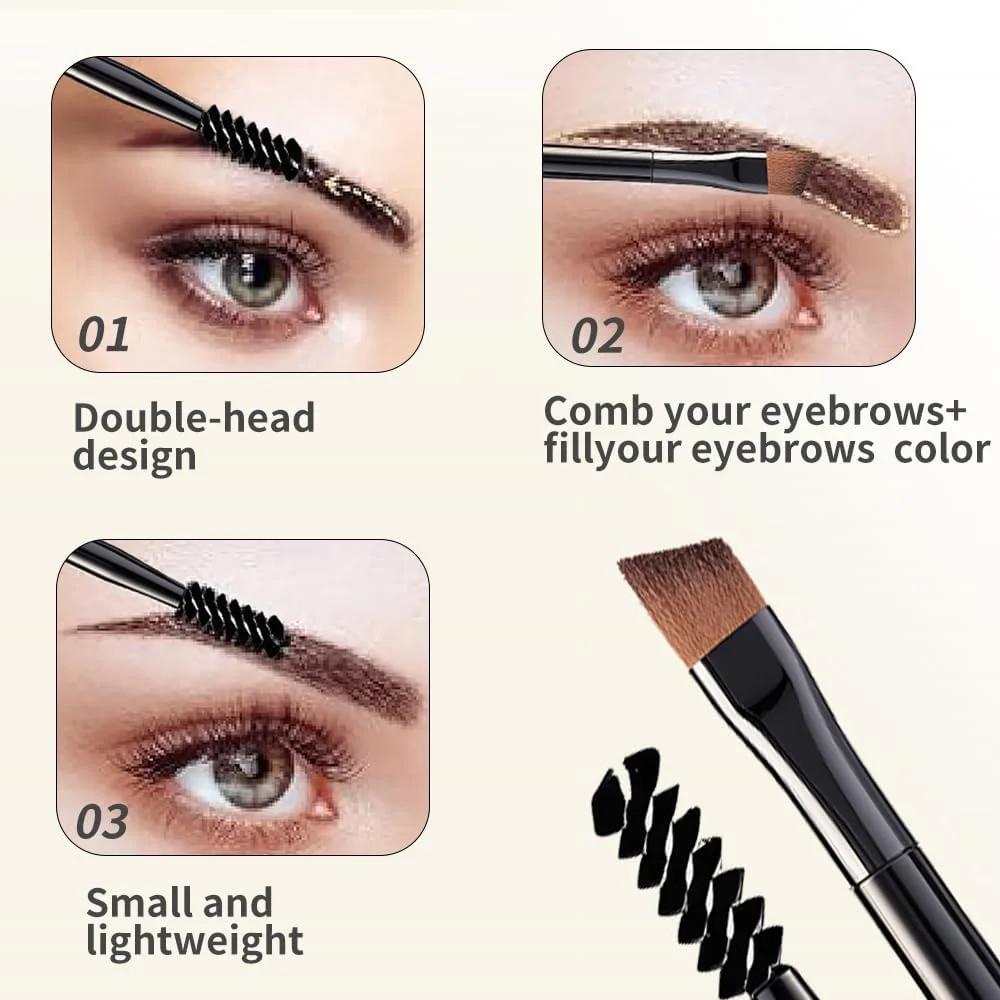 نئورژ ۲۰ عدد برس ابرو قابل حمل، برس مینی اسپولی برس مژه برای اکستنشن مژه، اپلیکاتور مژه، مشکی