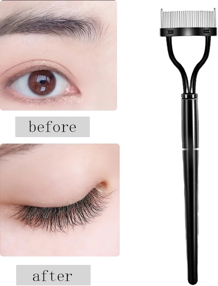 شانه مژه تاشو Lmyzcbzl، شانه مژه با دندانه های استیل ضد زنگ، شانه مژه تاشو، برس ابرو، جداکننده مژه، برس ابرو قابل حمل، ابزار آرایشی شانه مژه تاشو Lmyzcbzl، شانه مژه با دندانه های استیل ضد زنگ، شانه مژه تاشو، برس ابرو، جداکننده مژه، برس ابرو قابل حمل، ابزار آرایشی