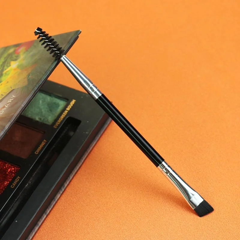 Ksvsonrvi 2PCS Eyebrow Brush, Professional Double-Ended Angled Eye Brow Brush and Spoolie Brush, Black Ksvsonrvi 2PCS Eyebrow Brush, Professional Double-Ended Angled Eye Brow Brush and Spoolie Brush, Black