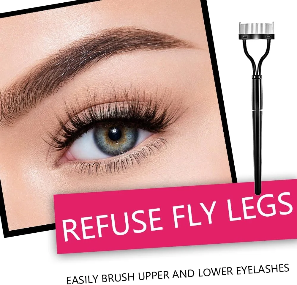 شانه مژه تاشو Lmyzcbzl، شانه مژه با دندانه های استیل ضد زنگ، شانه مژه تاشو، برس ابرو، جداکننده مژه، برس ابرو قابل حمل، ابزار آرایشی شانه مژه تاشو Lmyzcbzl، شانه مژه با دندانه های استیل ضد زنگ، شانه مژه تاشو، برس ابرو، جداکننده مژه، برس ابرو قابل حمل، ابزار آرایشی