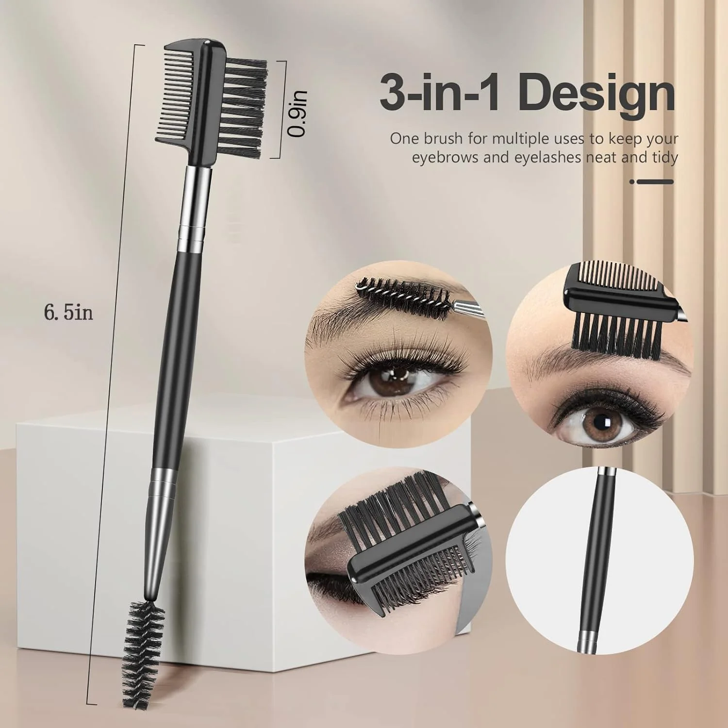 Lilitang Eyebrow Brush, Fine Eyeliner Brush, Eyelash Separator Brow Comb Lash Spoolie Brush,Flat Eyeliner Brush,Eyebrow Comb, Professional Eye Makeup Tools 5-Pcs Set Lilitang Eyebrow Brush, Fine Eyeliner Brush, Eyelash Separator Brow Comb Lash Spoolie Brush,Flat Eyeliner Brush,Eyebrow Comb, Professional Eye Makeup Tools 5-Pcs Set