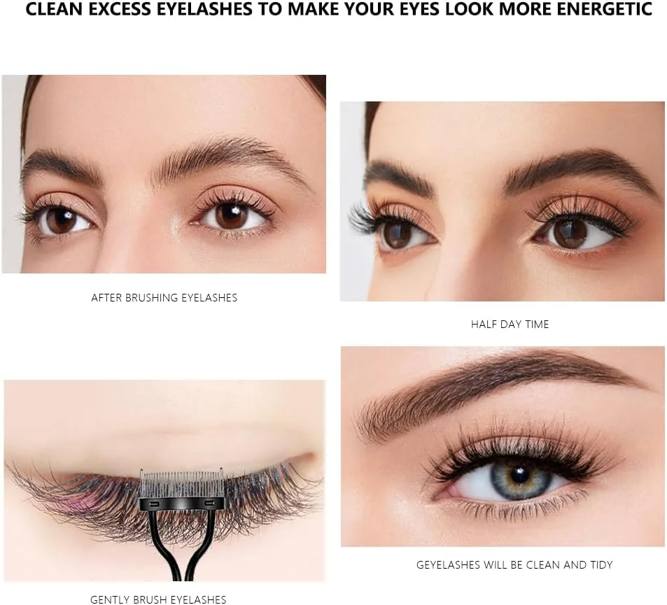 شانه مژه تاشو Lmyzcbzl، شانه مژه با دندانه های استیل ضد زنگ، شانه مژه تاشو، برس ابرو، جداکننده مژه، برس ابرو قابل حمل، ابزار آرایشی شانه مژه تاشو Lmyzcbzl، شانه مژه با دندانه های استیل ضد زنگ، شانه مژه تاشو، برس ابرو، جداکننده مژه، برس ابرو قابل حمل، ابزار آرایشی