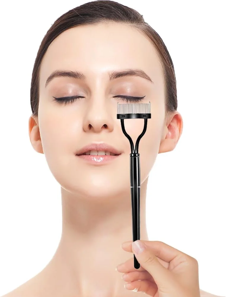 شانه مژه تاشو Lmyzcbzl، شانه مژه با دندانه های استیل ضد زنگ، شانه مژه تاشو، برس ابرو، جداکننده مژه، برس ابرو قابل حمل، ابزار آرایشی شانه مژه تاشو Lmyzcbzl، شانه مژه با دندانه های استیل ضد زنگ، شانه مژه تاشو، برس ابرو، جداکننده مژه، برس ابرو قابل حمل، ابزار آرایشی