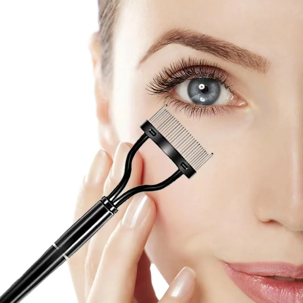 شانه مژه تاشو Lmyzcbzl، شانه مژه با دندانه های استیل ضد زنگ، شانه مژه تاشو، برس ابرو، جداکننده مژه، برس ابرو قابل حمل، ابزار آرایشی شانه مژه تاشو Lmyzcbzl، شانه مژه با دندانه های استیل ضد زنگ، شانه مژه تاشو، برس ابرو، جداکننده مژه، برس ابرو قابل حمل، ابزار آرایشی