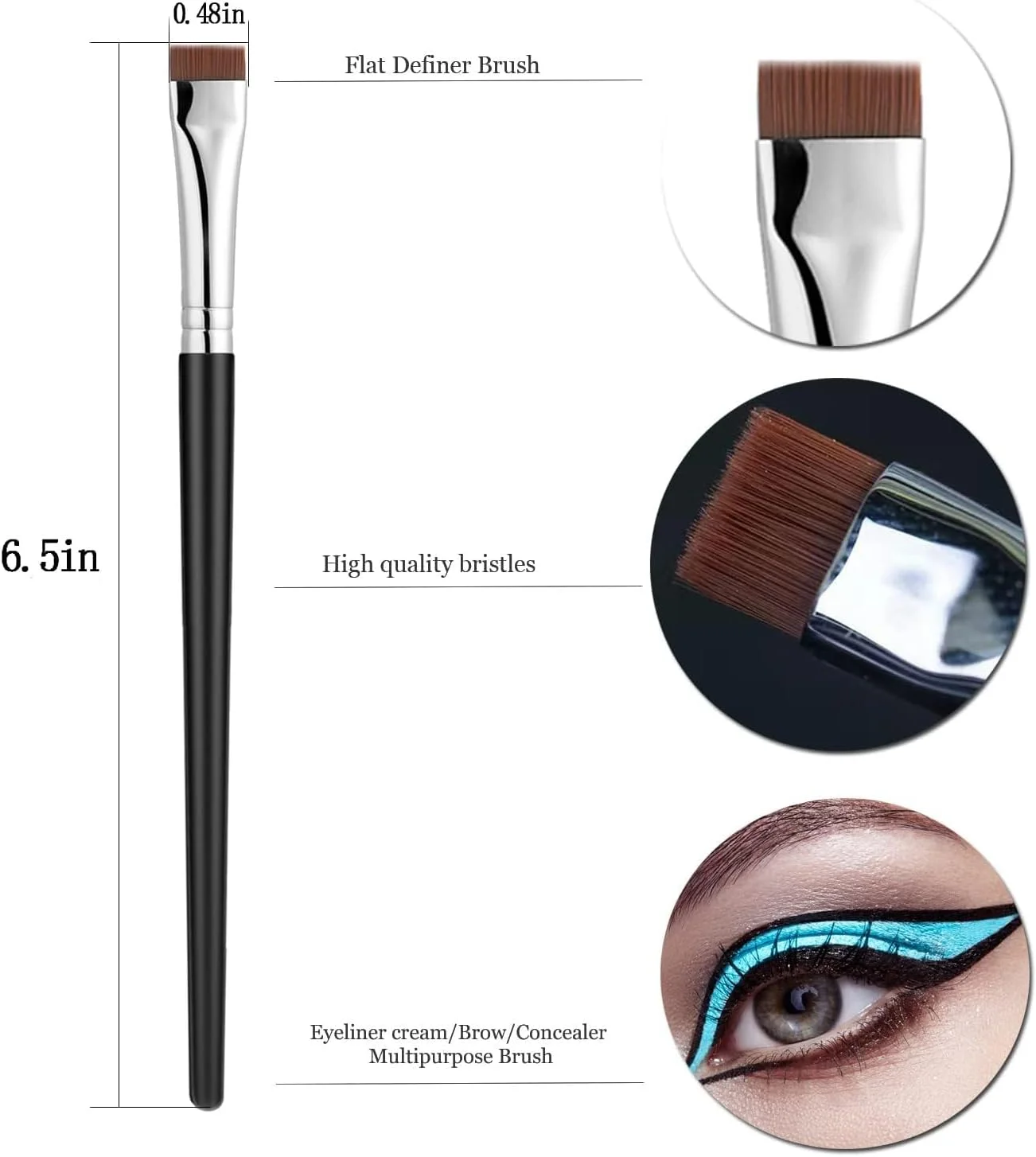 Lilitang Eyebrow Brush, Fine Eyeliner Brush, Eyelash Separator Brow Comb Lash Spoolie Brush,Flat Eyeliner Brush,Eyebrow Comb, Professional Eye Makeup Tools 5-Pcs Set Lilitang Eyebrow Brush, Fine Eyeliner Brush, Eyelash Separator Brow Comb Lash Spoolie Brush,Flat Eyeliner Brush,Eyebrow Comb, Professional Eye Makeup Tools 5-Pcs Set