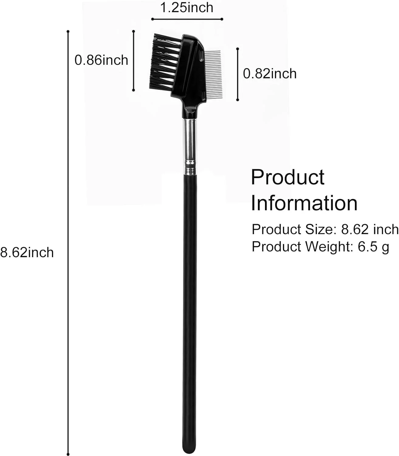 برس دو طرفه مژه و ابرو Kootinn: شانه قابل استفاده مجدد با دندانه های استیل ضد زنگ و موهای نایلونی نرم برس دو طرفه مژه و ابرو Kootinn: شانه قابل استفاده مجدد با دندانه های استیل ضد زنگ و موهای نایلونی نرم