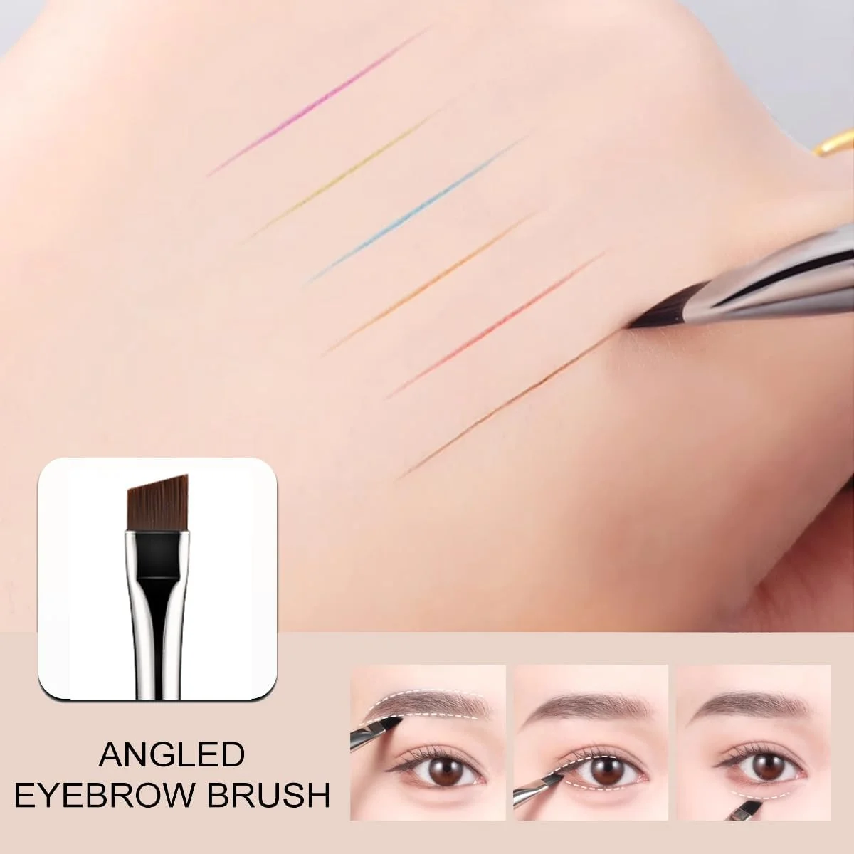 براش ابرو دو طرفه KINGMAS - براش زاویه دار حرفه ای ابرو و براش اسپولی (مشکی) براش ابرو دو طرفه KINGMAS - براش زاویه دار حرفه ای ابرو و براش اسپولی (مشکی)