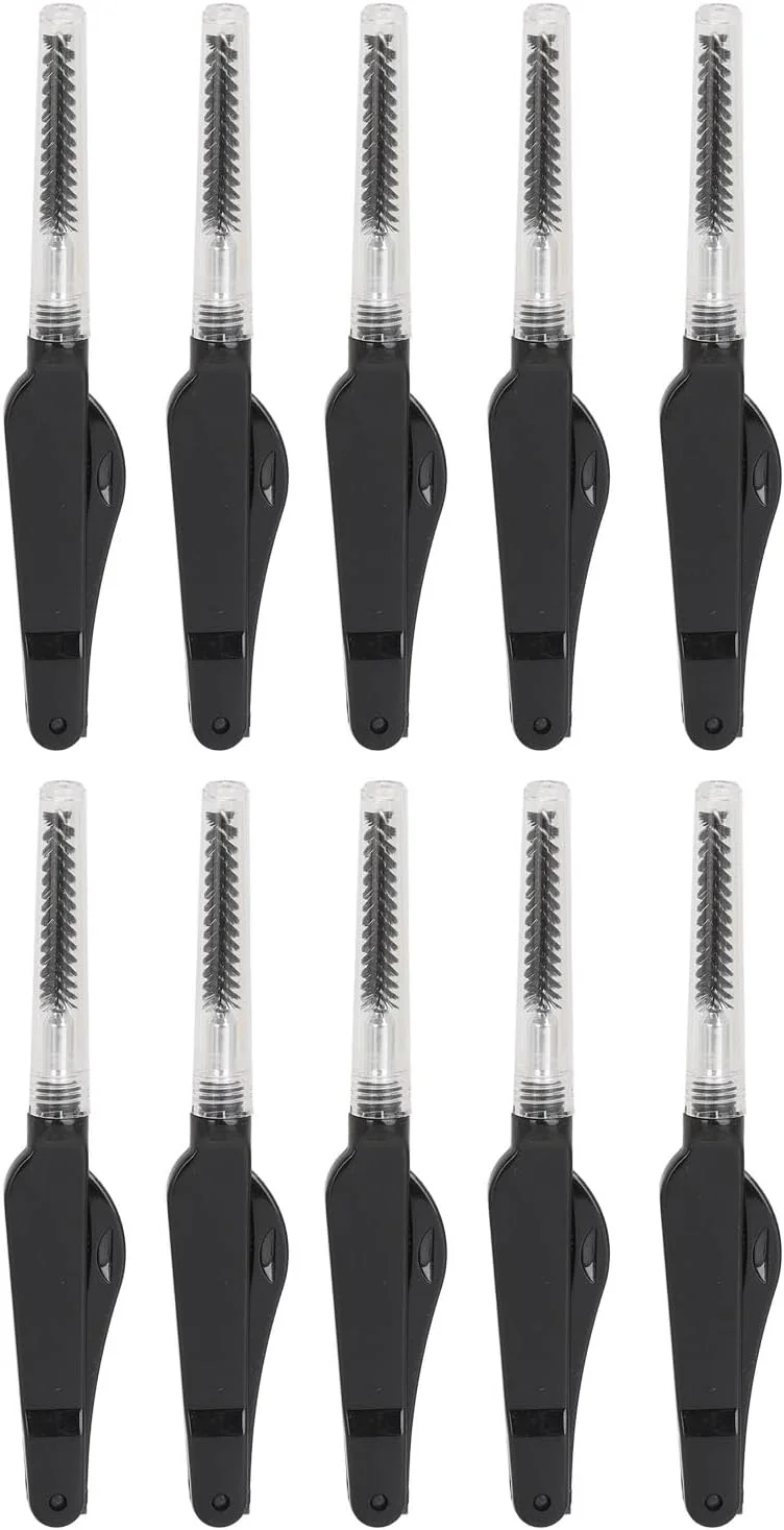 شانه مژه، برس مژه، شانه برس مژه مینی 2 کاره 10 عددی، شانه مژه قابل حمل و استفاده مجدد، ابزار آرایش ابرو (مشکی) شانه مژه، برس مژه، شانه برس مژه مینی 2 کاره 10 عددی، شانه مژه قابل حمل و استفاده مجدد، ابزار آرایش ابرو (مشکی)