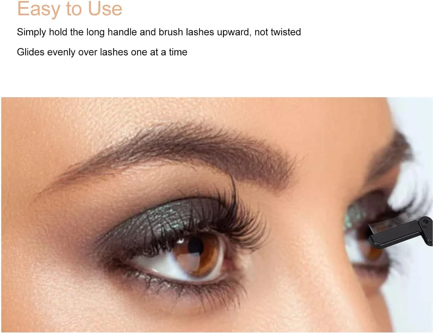 شانه مرتب کننده ابرو، شانه مژه 2 عددی برای آرایش بانوان