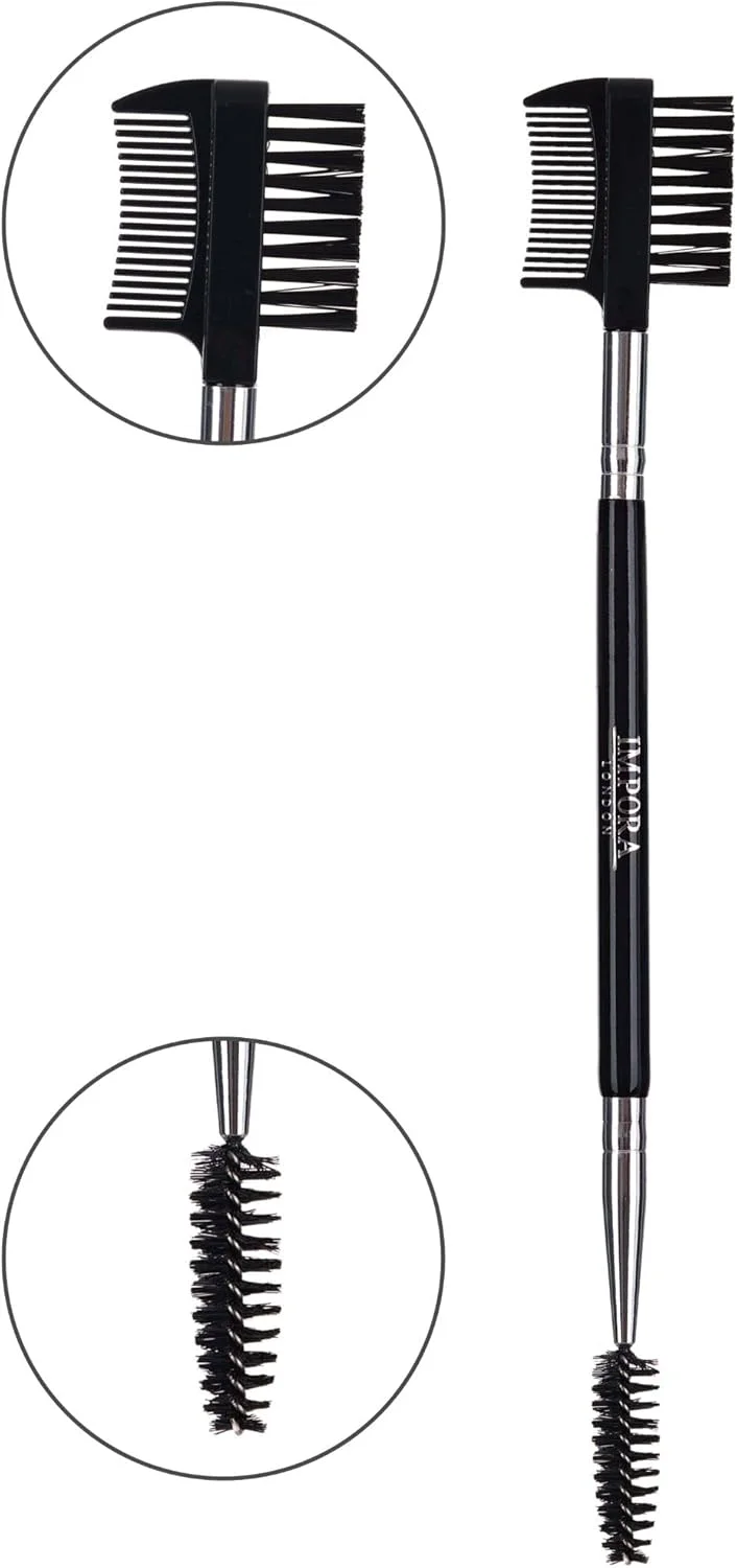 شانه ابرو ایمپورا لندن 3 در 1 ابزار آرایشی. مرتب و حالت دادن به ابروها، مژه ها. ابزار دو طرفه دوتایی مژه و ابرو.