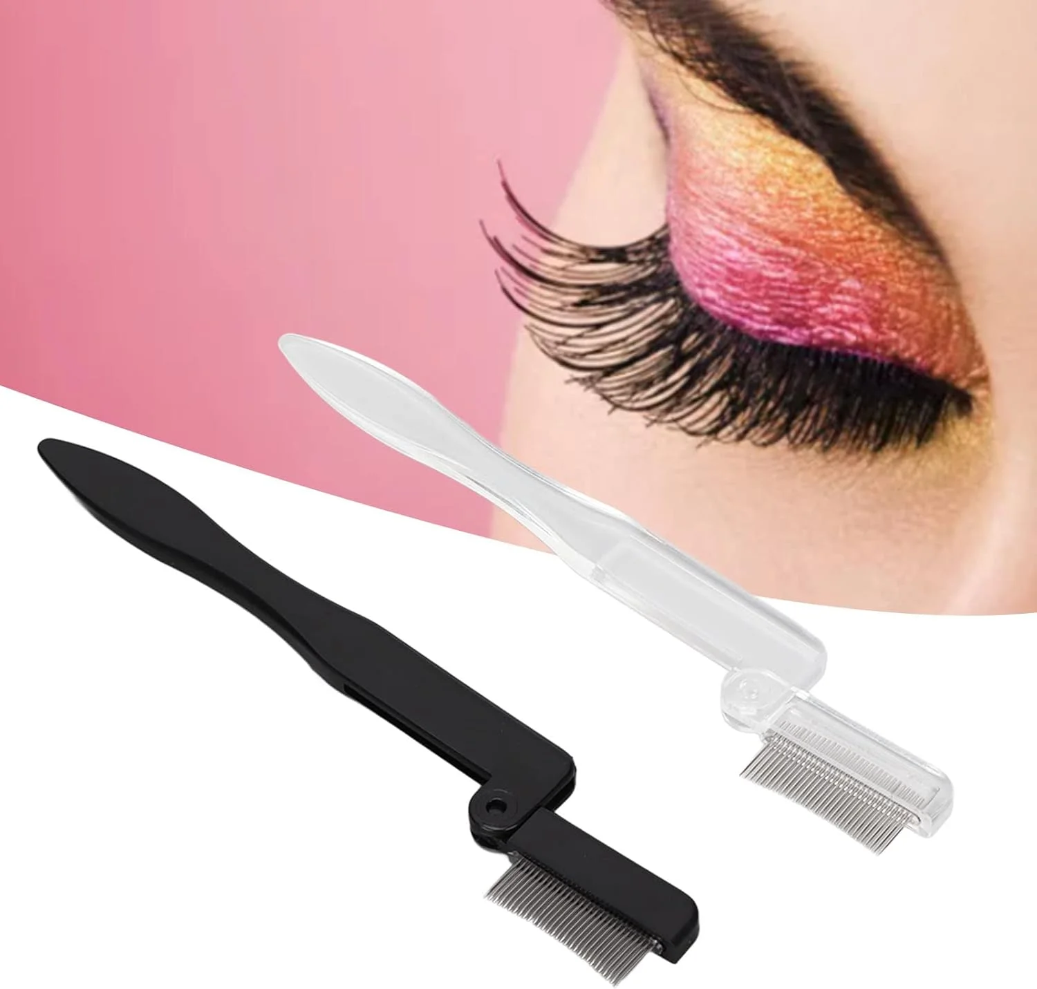 شانه مرتب کننده ابرو، شانه مژه 2 عددی برای آرایش بانوان