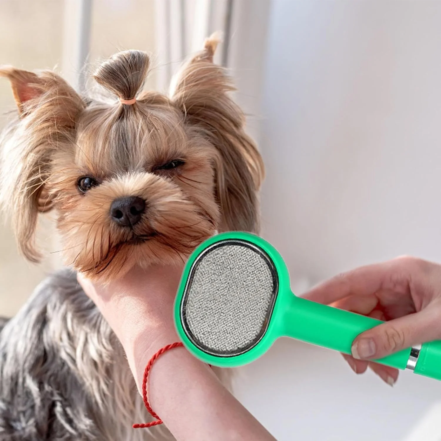 برس سگ - برس نظافت موی بلند و کوتاه حیوانات خانگی و شانه گره باز کن - ابزار ریزش مو، چنگک و برس های نظافت حیوانات خانگی برای حیوانات مو بلند و کوتاه