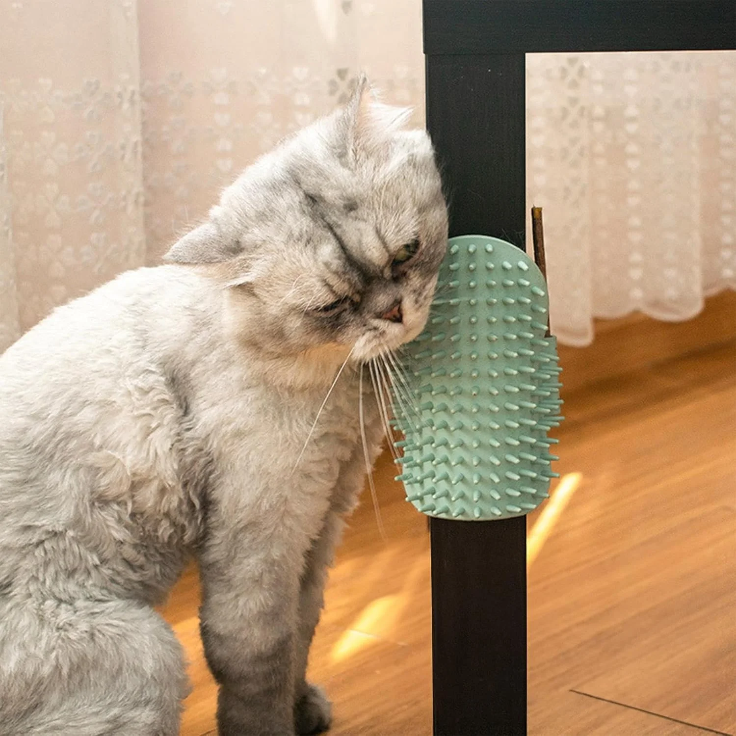 برس ماساژ گربه مدل گوشه ای | شانه و اسکرچر گوشه ای حیوانات خانگی | ابزار ماساژ خودکار برس دیواری، شانه ماساژ گربه با گیاه گربه ای برای گربه ها و سگ های کوچک و متوسط