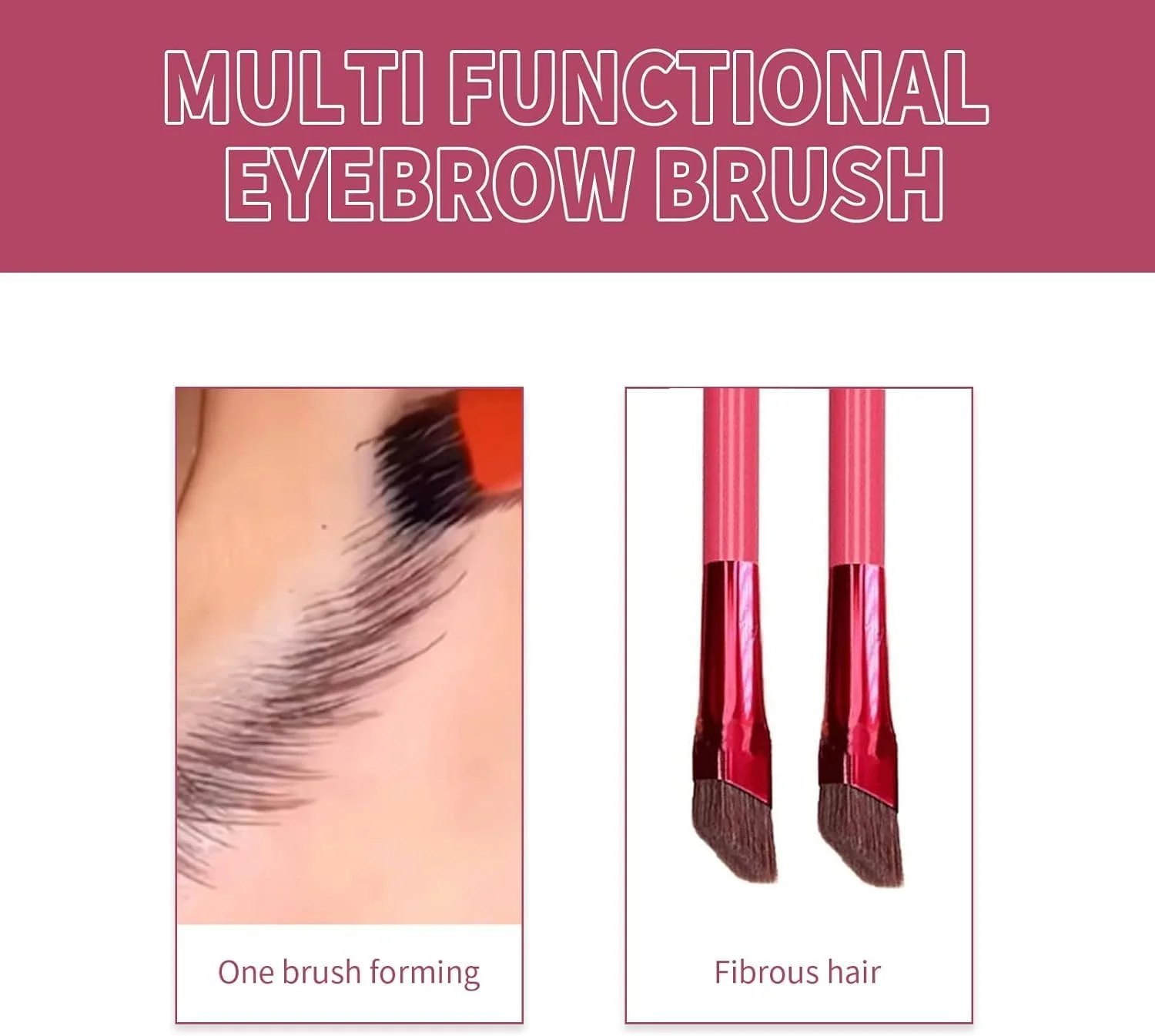 CasRmia برس ابرو 2 عددی، کیت آرایش ابرو لمینت 4 بعدی، قلم مو مهر ابرو مویی 4 بعدی، قلم ابرو فوق العاده نازک، برس آرایشی کانسیلر سه بعدی برای زنان