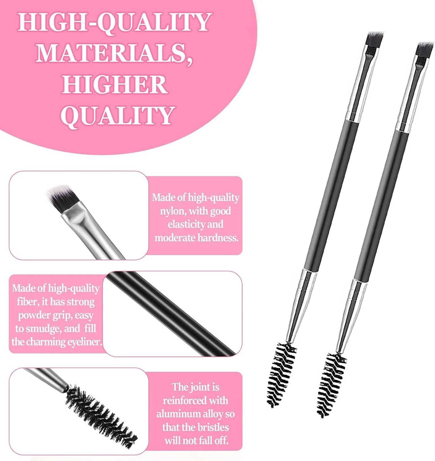 ست دو عددی برس ابرو دو طرفه 2 در 1، برس ابرو زاویه دار و برس اسپولی، برس مینی مژه برای سایه چشم و رنگ کردن ابرو و مژه ست دو عددی برس ابرو دو طرفه 2 در 1، برس ابرو زاویه دار و برس اسپولی، برس مینی مژه برای سایه چشم و رنگ کردن ابرو و مژه