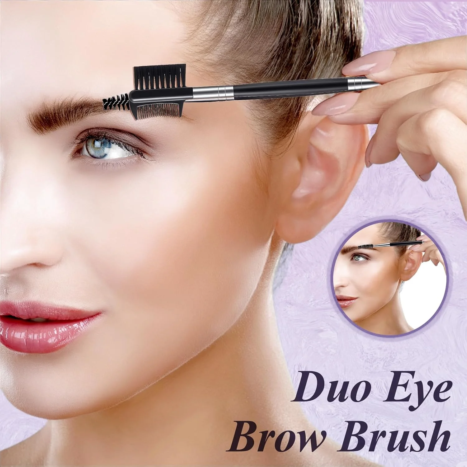 ست 6 عددی برس ابرو، برس مژه، شانه مژه، شانه ابرو، 16 سانتی متر، دسته ارگونومیک با 3 برس مختلف برای حالت دادن، لیفت ابرو و ایجاد جلوه ای پفکی (مشکی) از فروشگاه Big Bargain