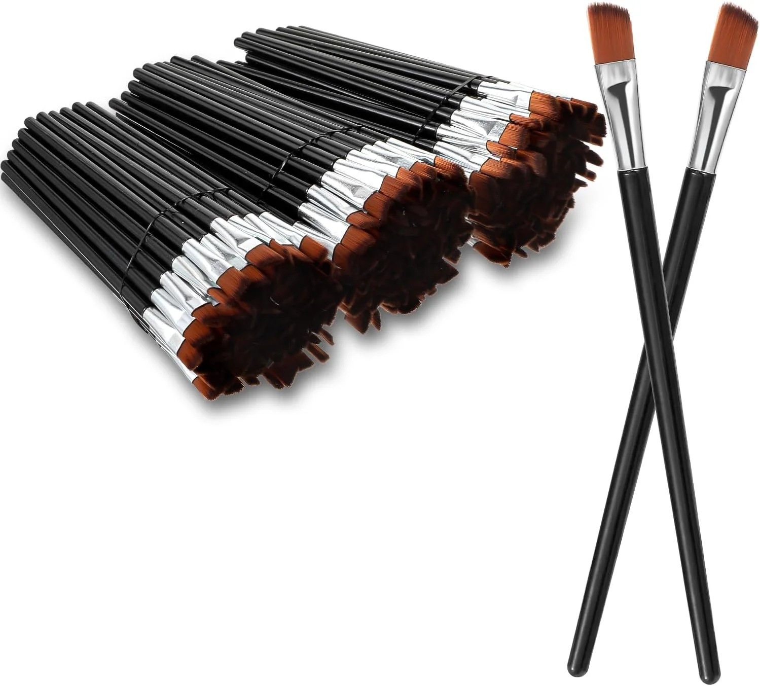 200 عدد برس رنگ ابرو، برس چند منظوره ابرو، برس های آرایشی ابرو برای ابروها، برس ابرو زاویه دار قابل حمل، برس رنگ ابرو حرفه ای، لوازم آرایشگران (مشکی)