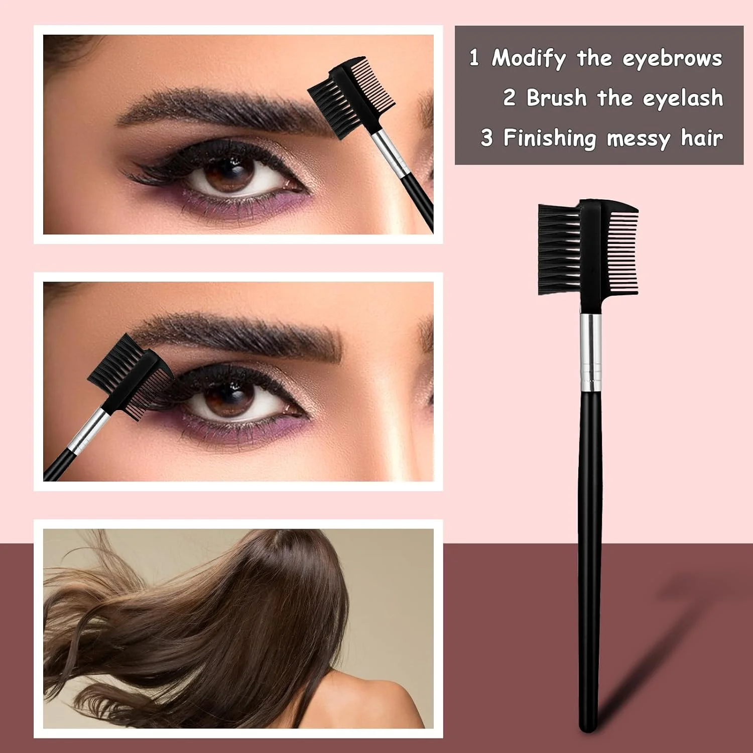 ست برس ابرو و شانه مژه 2 عددی، برس آرایشی ابرو و ابزار جداکننده مژه برای از بین بردن توده های ریمل، حالت دادن و فرم دادن به ابرو، جدا کردن مژه ها، اکستنشن مژه ست برس ابرو و شانه مژه 2 عددی، برس آرایشی ابرو و ابزار جداکننده مژه برای از بین بردن توده های ریمل، حالت دادن و فرم دادن به ابرو، جدا کردن مژه ها، اکستنشن مژه