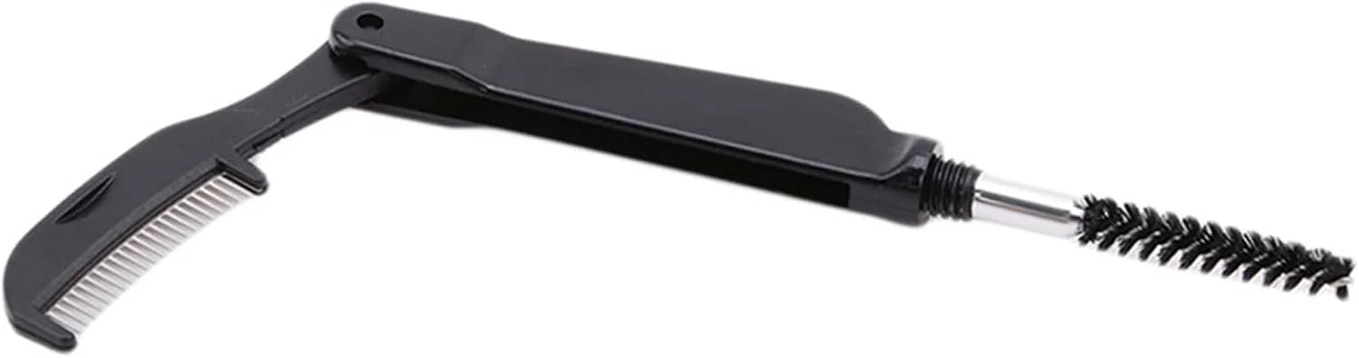 شانه مژه AUDBUA شانه ابرو برس ابرو تاشو برس ریمل برس آرایش ابرو ابزار آرایش، مشکی شانه مژه AUDBUA شانه ابرو برس ابرو تاشو برس ریمل برس آرایش ابرو ابزار آرایش، مشکی