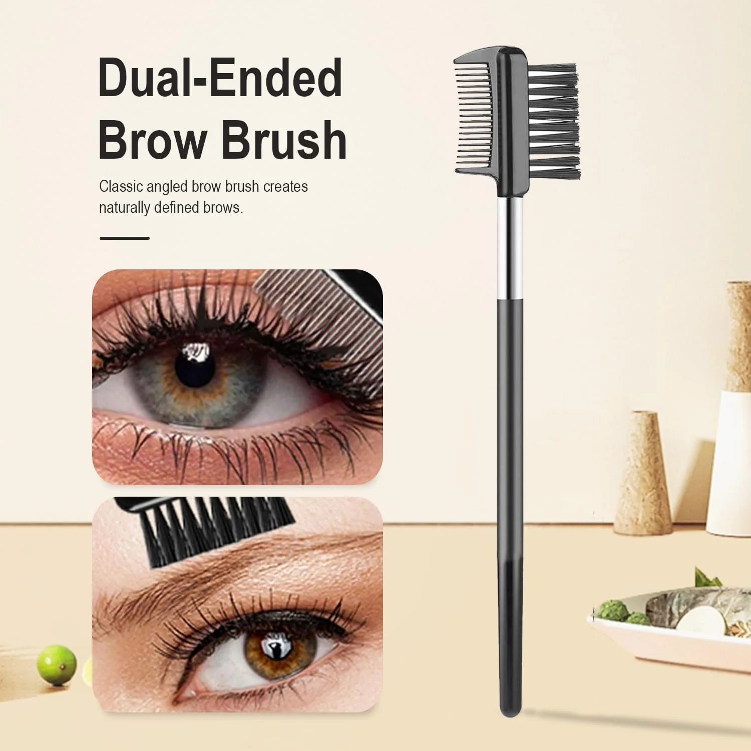 ASSORAIN 10 عدد برس ابرو و شانه - شانه مژه آرایشی برس مژه آرایشی برس های اسپولی قابل حمل برای اکستنشن مژه، برس ابرو و شانه مژه ابزار آرایشی شانه های جدا کننده مژه