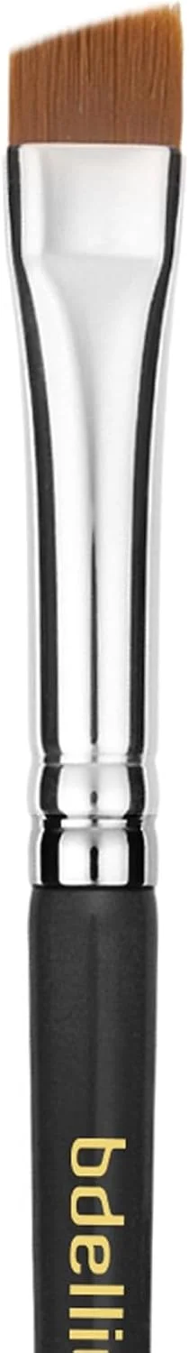 براش آرایشی حرفه ای Bdellium Tools - سری Maestro 736 براش دو طرفه زاویه دار/اسپولی - با الیاف کاملا گیاهی و مصنوعی، برای مژه ها و ابروهای مرتب و خوش حالت (مشکی، 1 عدد)