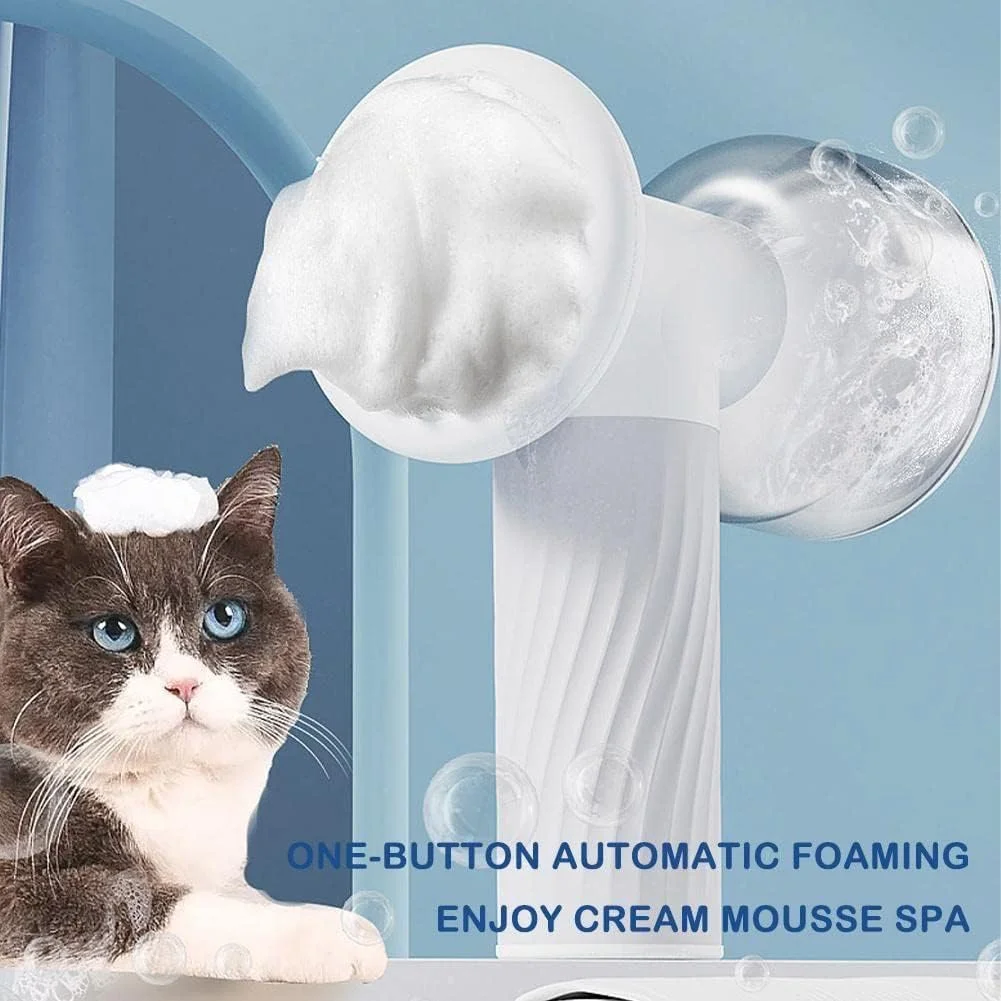دستگاه حباب ساز اتوماتیک حیوانات خانگی، ژل حمام، دستگاه حباب ساز، مایع حمام، برس ماساژ سگ، لوازم حباب و حمام