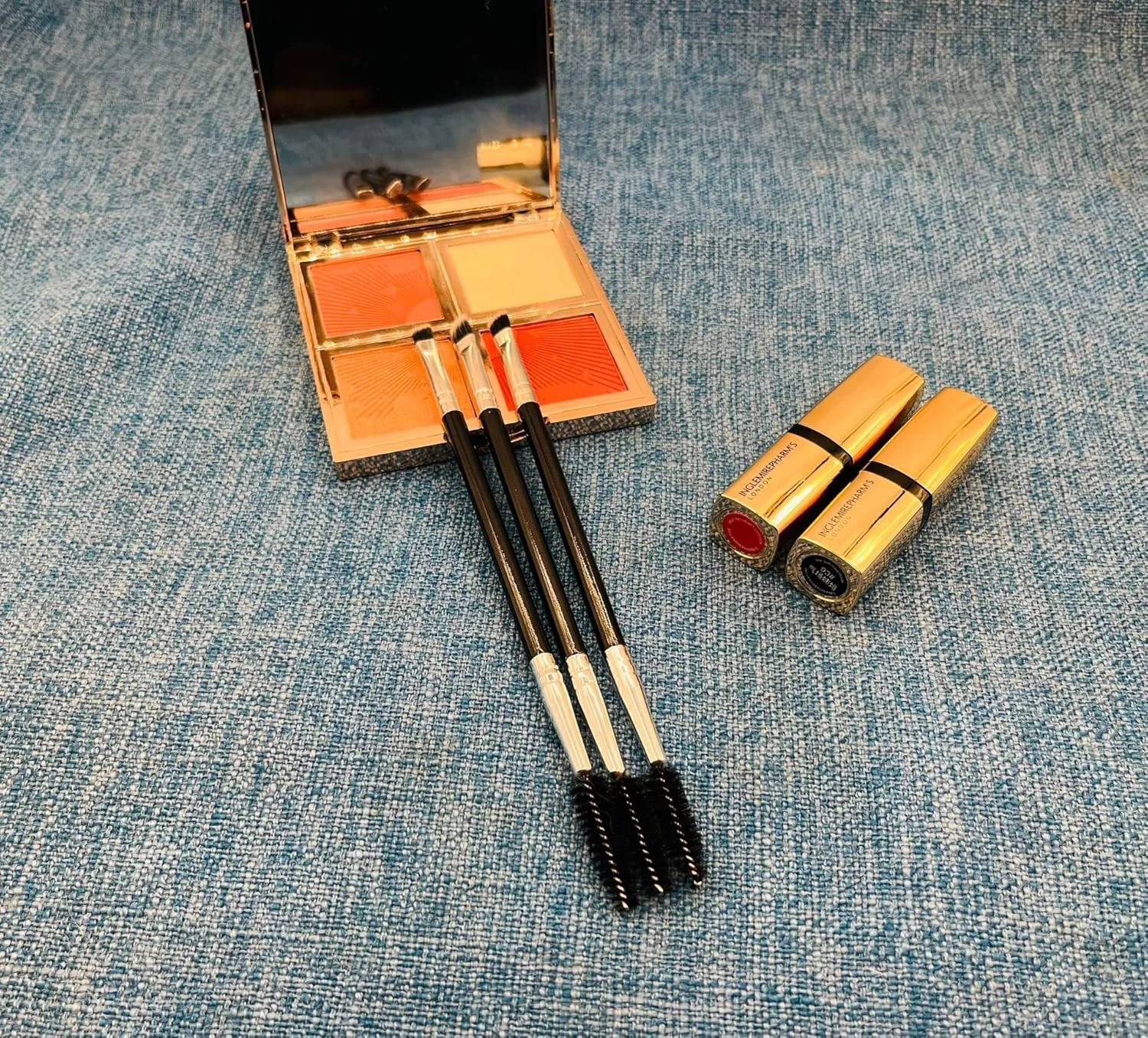 ست 7 عددی برس خط چشم زاویه دار، برس ابرو زاویه دار، ابزار سایه چشم، برس اسپولی، برس رنگ ابرو برای ترکیب، مشخص کردن، پخش کردن و سایه زدن