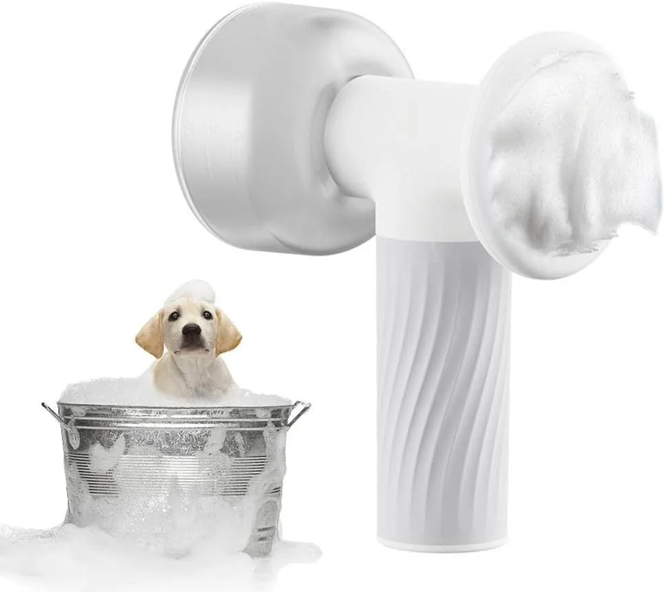 دستگاه حباب ساز اتوماتیک حیوانات خانگی، ژل حمام، دستگاه حباب ساز، مایع حمام، برس ماساژ سگ، لوازم حباب و حمام