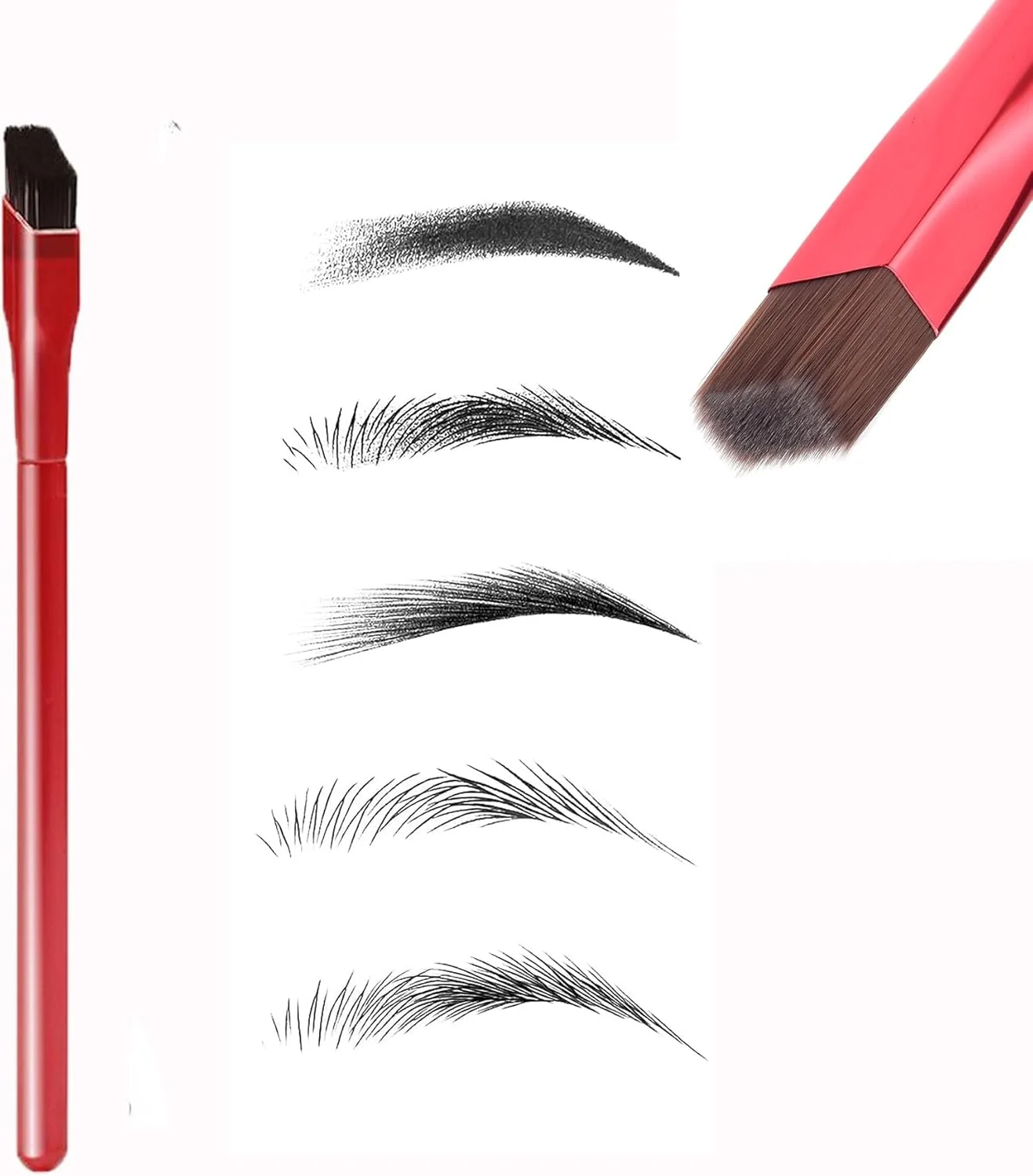 برس ابرو چند منظوره BUTIYO، برس کانتور ابرو، برس ابرو وحشی، برس آرایشی کانسیلر سه بعدی، ست برس آرایشی خط چشم زاویه دار فوق العاده نازک (1 عدد) (قرمز) برس ابرو چند منظوره BUTIYO، برس کانتور ابرو، برس ابرو وحشی، برس آرایشی کانسیلر سه بعدی، ست برس آرایشی خط چشم زاویه دار فوق العاده نازک (1 عدد) (قرمز)