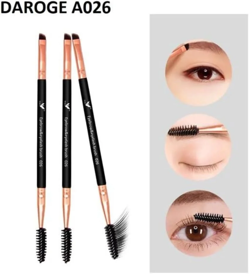 براش آرایشی ابرو و مژه داروجه مدل 026 (مشکی، طلایی)