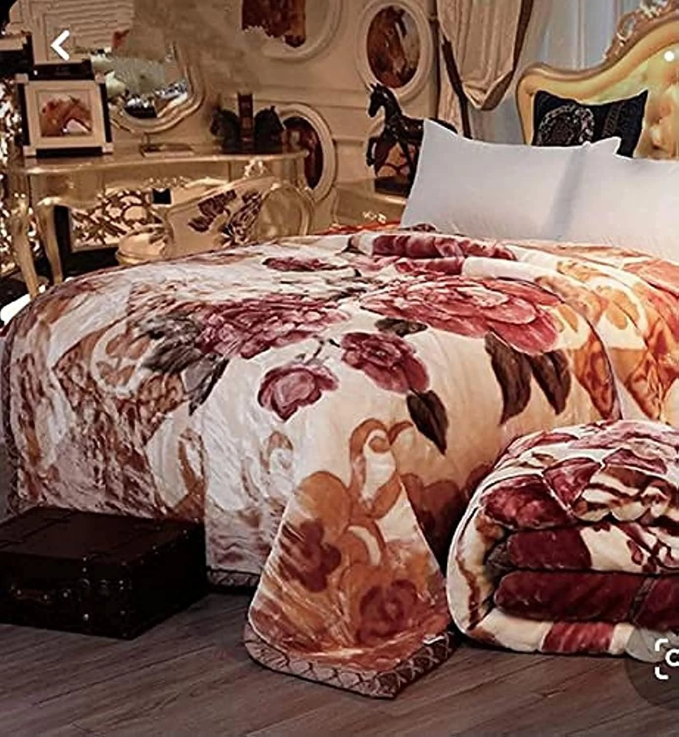 OMAJA HOME Mink Blanket, Double Ply, Microfiber, Double Bed, Luxury, Multicolor, 4kg, King Size