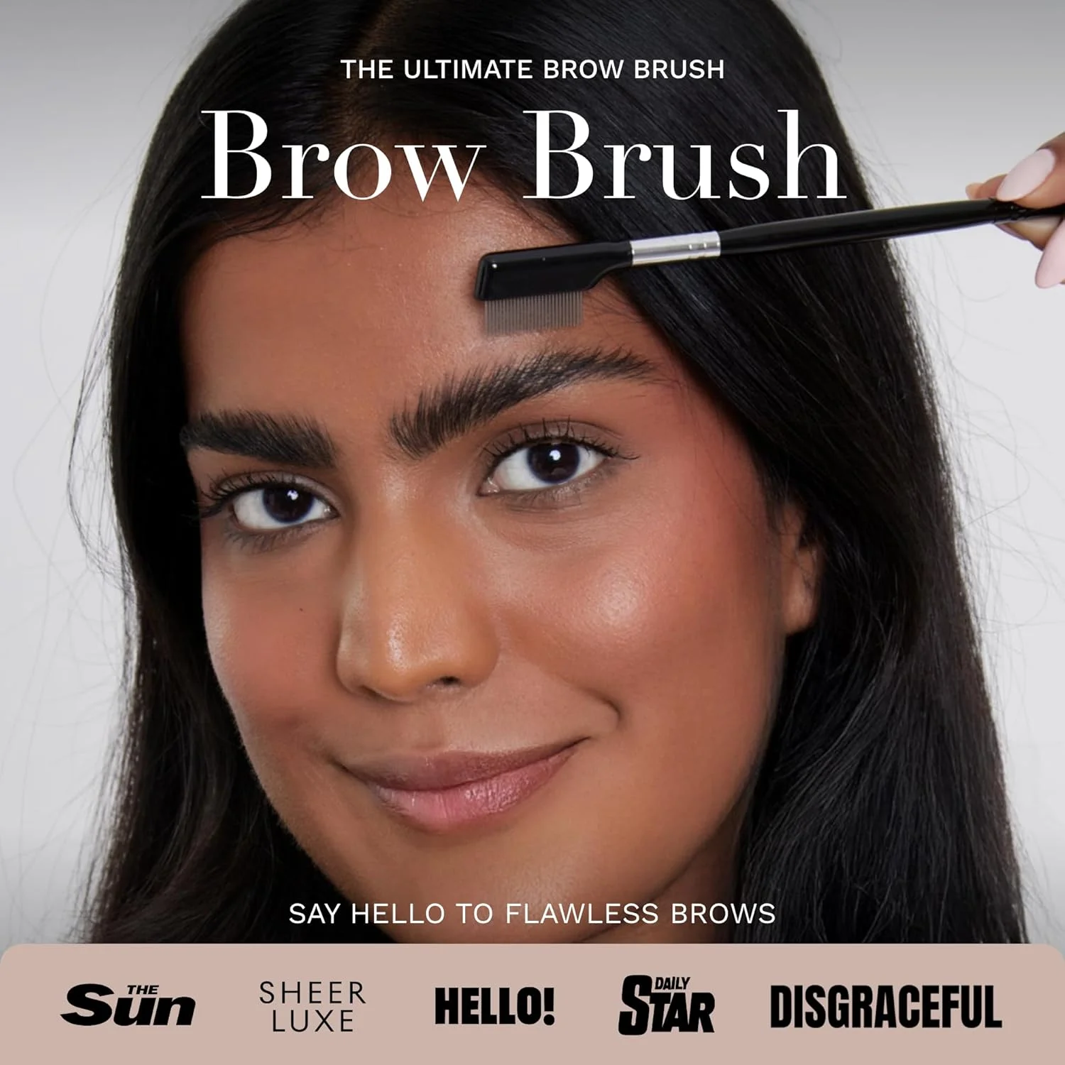 براش ابرو Byellie، دو سر با شانه ابرو و برس دقیق، مناسب برای استفاده از ژل و وکس ابرو، حالت دهنده و فرم دهنده، استفاده آسان برای داشتن ابروهای کرکی، آرایش طبیعی، وگان و بدون تست حیوانی