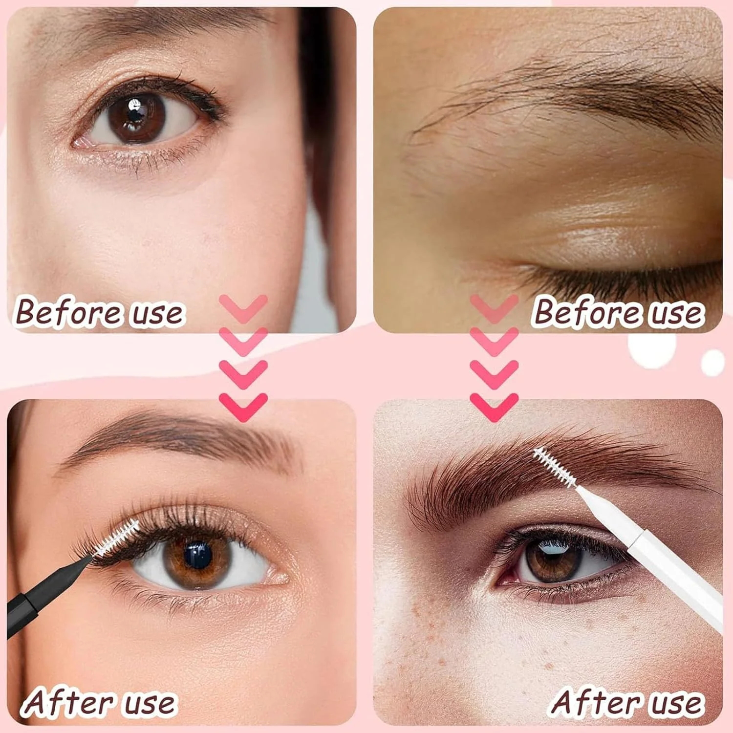 برس شانه مژه با درپوش، برس ابرو میکرو، برس چند منظوره لمینت ابرو، برس اسپولی برای ابروها