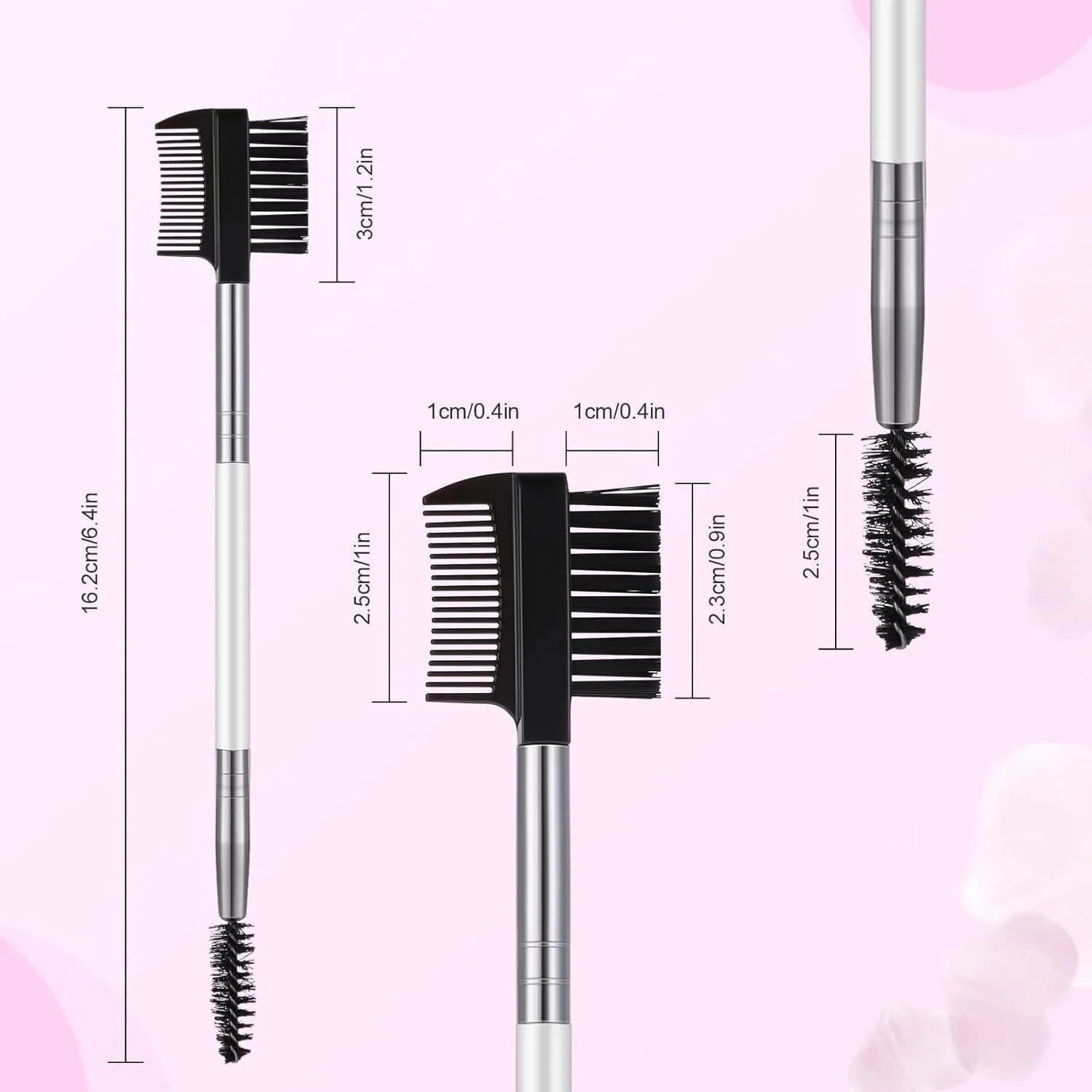 ست 4 عددی برس ابرو، شانه مژه، حالت دهنده مژه و برس ابرو دو طرفه