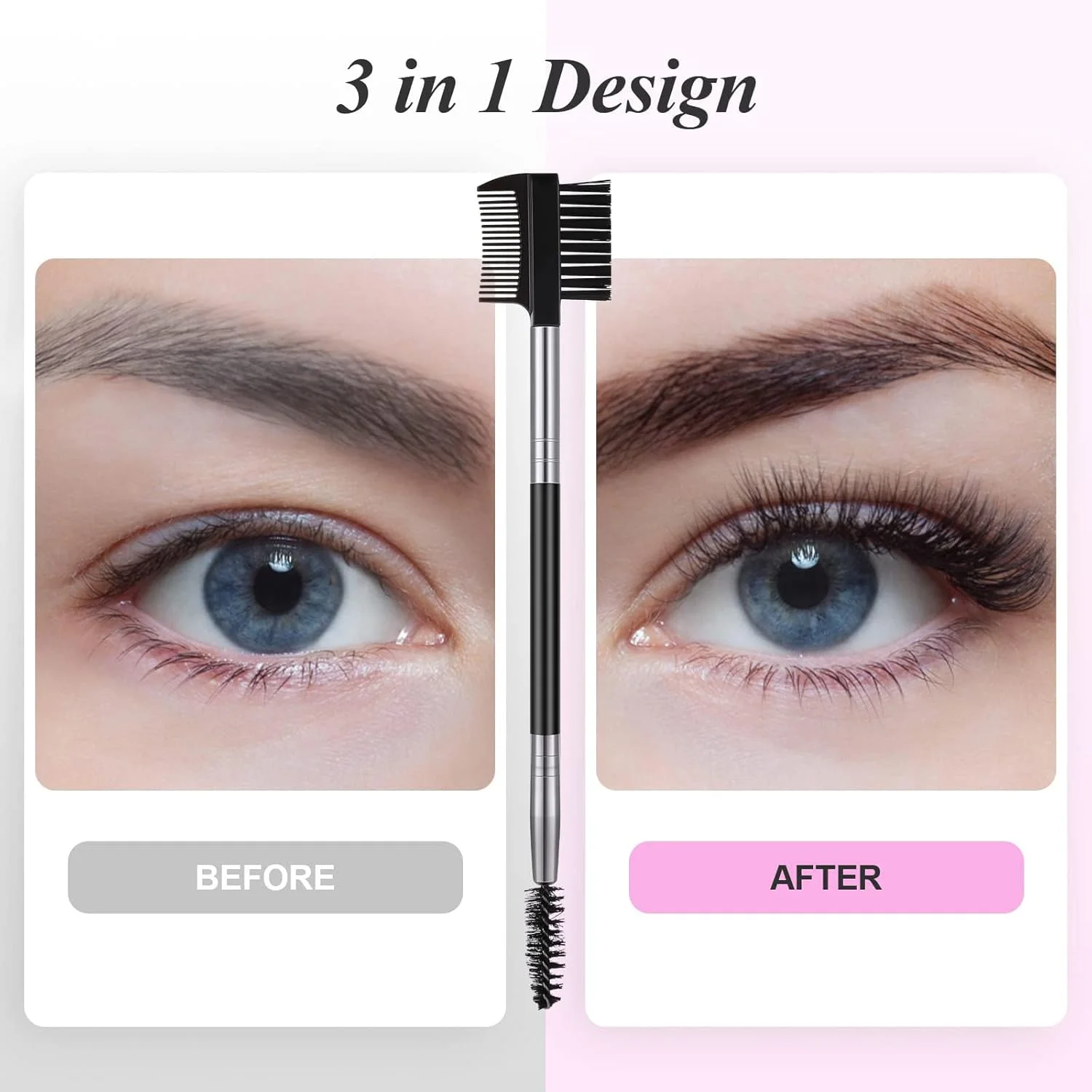 ست 4 عددی برس ابرو، شانه مژه، حالت دهنده مژه و برس ابرو دو طرفه