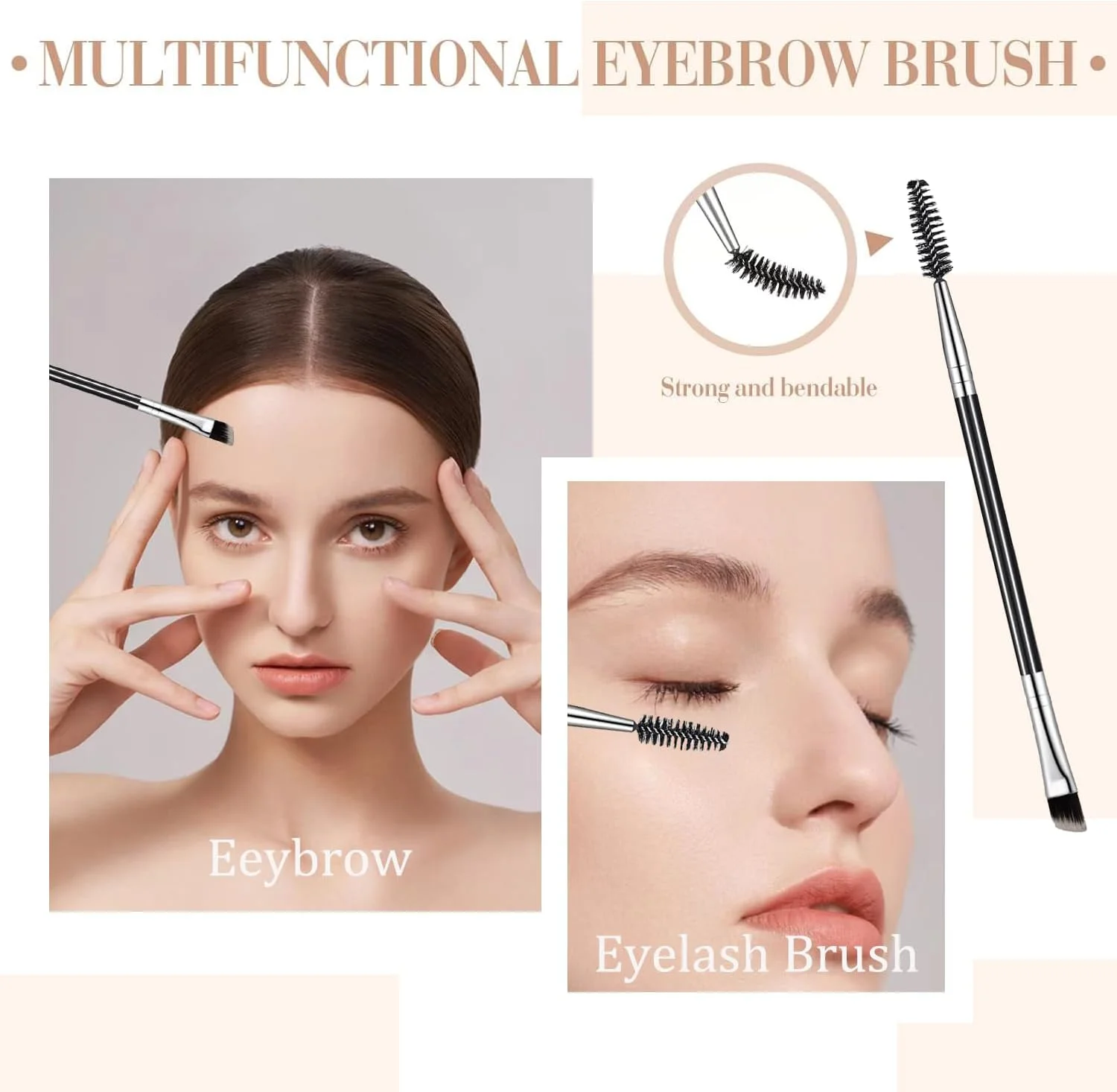 ست ابزار آرایش چشم حرفه ای شامل برس ابرو، شانه مژه، جداکننده مژه و برس اسپولی (4 تکه) ست ابزار آرایش چشم حرفه ای شامل برس ابرو، شانه مژه، جداکننده مژه و برس اسپولی (4 تکه)