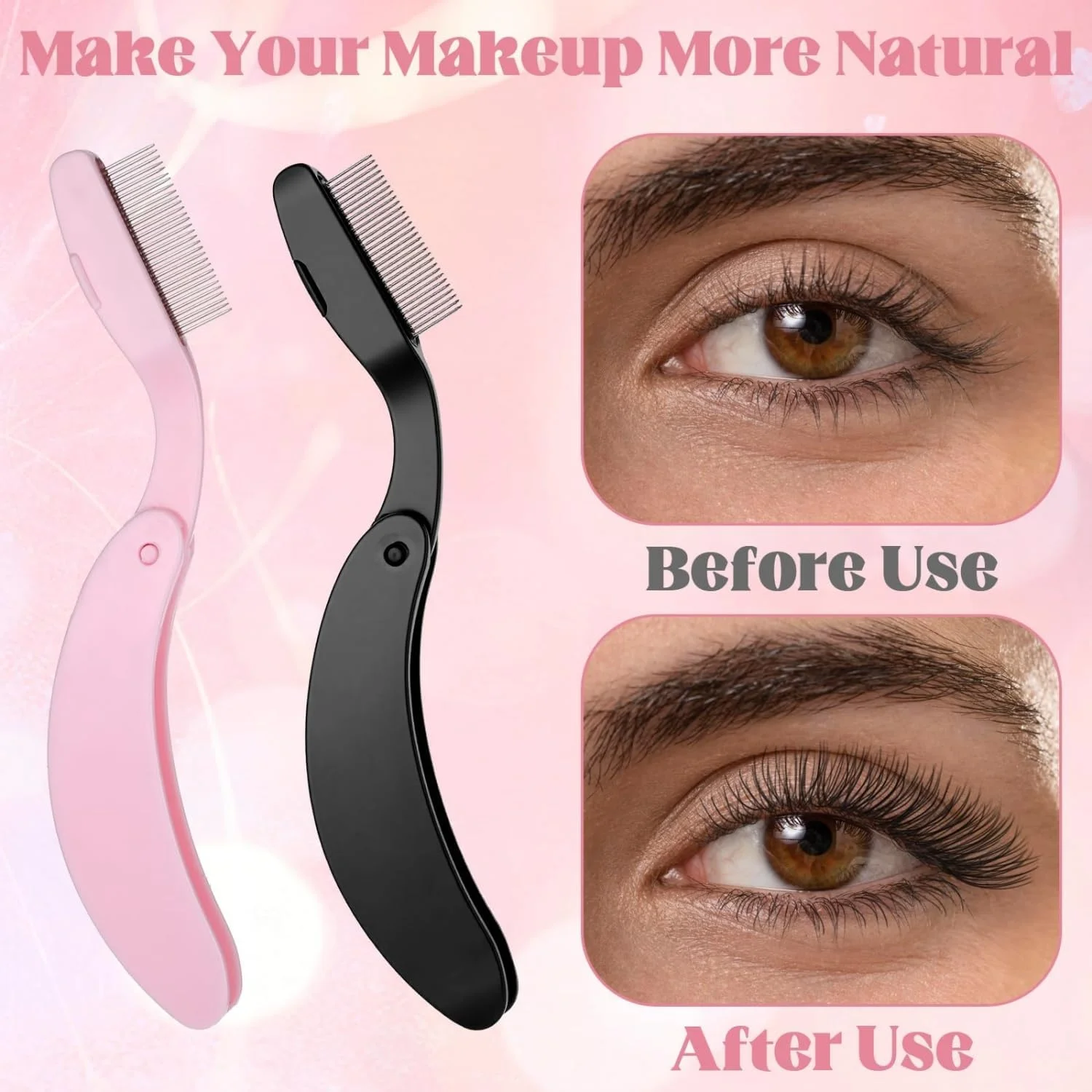 ست برس ابرو و شانه مژه استیل ضد زنگ 4 عددی - ابزار جداکننده مژه تاشو برای زنان، آرایش مژه، فرم دهی ابرو و دقت در آرایش ست برس ابرو و شانه مژه استیل ضد زنگ 4 عددی - ابزار جداکننده مژه تاشو برای زنان، آرایش مژه، فرم دهی ابرو و دقت در آرایش