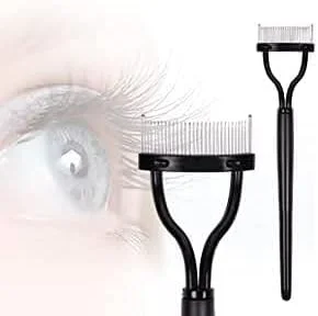 شانه مژه Inralimot، برس ابرو، جداکننده مژه، اپلیکاتور ریمل، مشخص کننده مژه با پوشش شانه، ابزار برس آرایشی با طراحی قوس دار - مشکی شانه مژه Inralimot، برس ابرو، جداکننده مژه، اپلیکاتور ریمل، مشخص کننده مژه با پوشش شانه، ابزار برس آرایشی با طراحی قوس دار - مشکی
