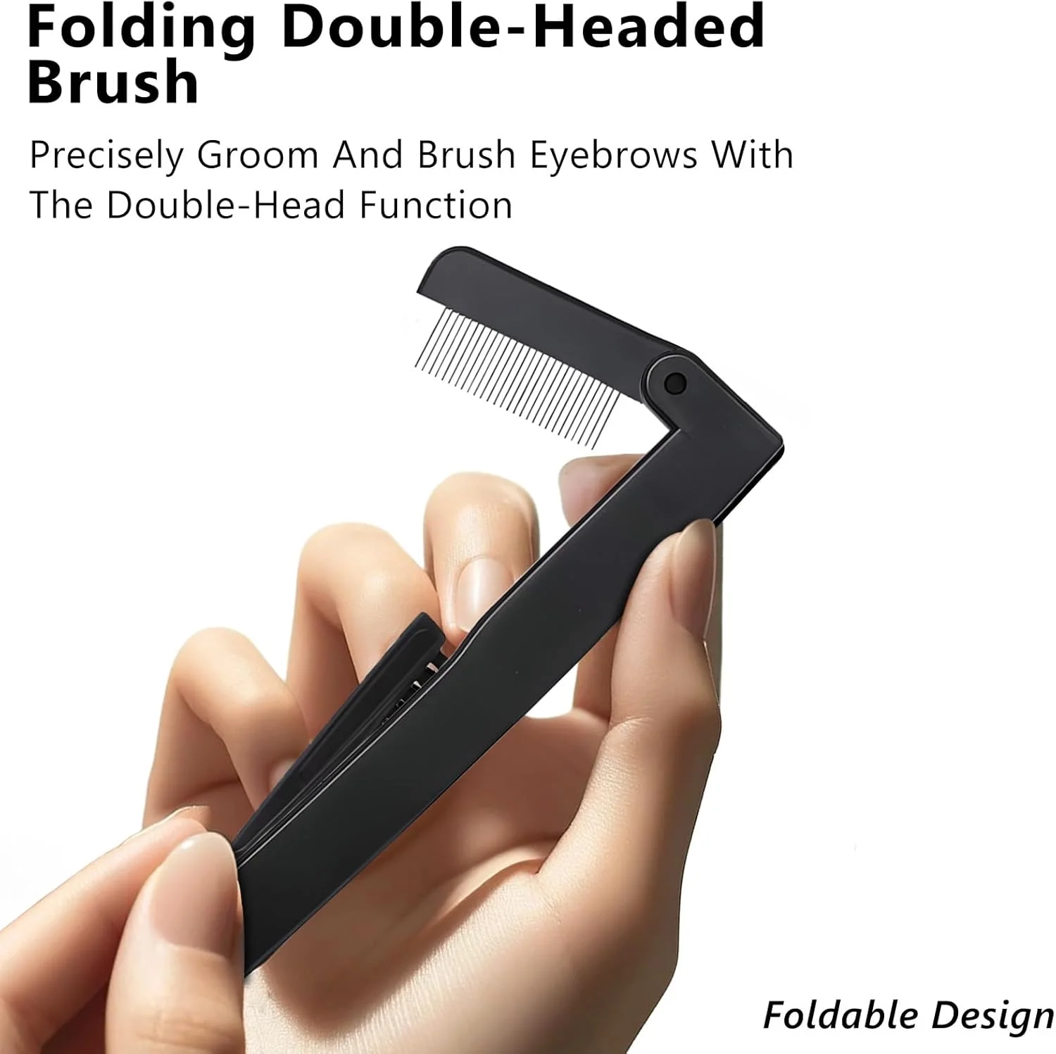 ابزار دو طرفه تاشو ریمل و مرتب کننده ابرو Jaasuee - جداکننده مژه چند منظوره، اپلیکاتور دقیق و برس ابرو جمع و جور برای استفاده آسان از آرایش، ایده آل برای نیازهای زیبایی