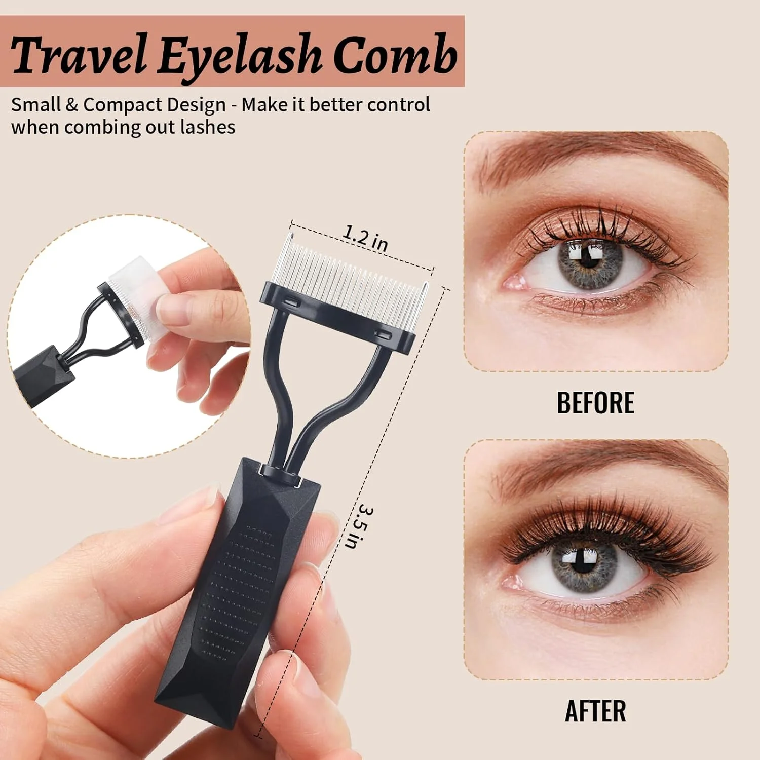 ابزار جداکننده مژه MAYEEN، شانه مژه، برس ابرو، برس خط چشم، برس لب، برس ریمل و جداکننده مژه برای از بین بردن توده های ریمل، حالت دادن به ابرو، 6 عدد برس آرایشی قابل حمل ابزار جداکننده مژه MAYEEN، شانه مژه، برس ابرو، برس خط چشم، برس لب، برس ریمل و جداکننده مژه برای از بین بردن توده های ریمل، حالت دادن به ابرو، 6 عدد برس آرایشی قابل حمل