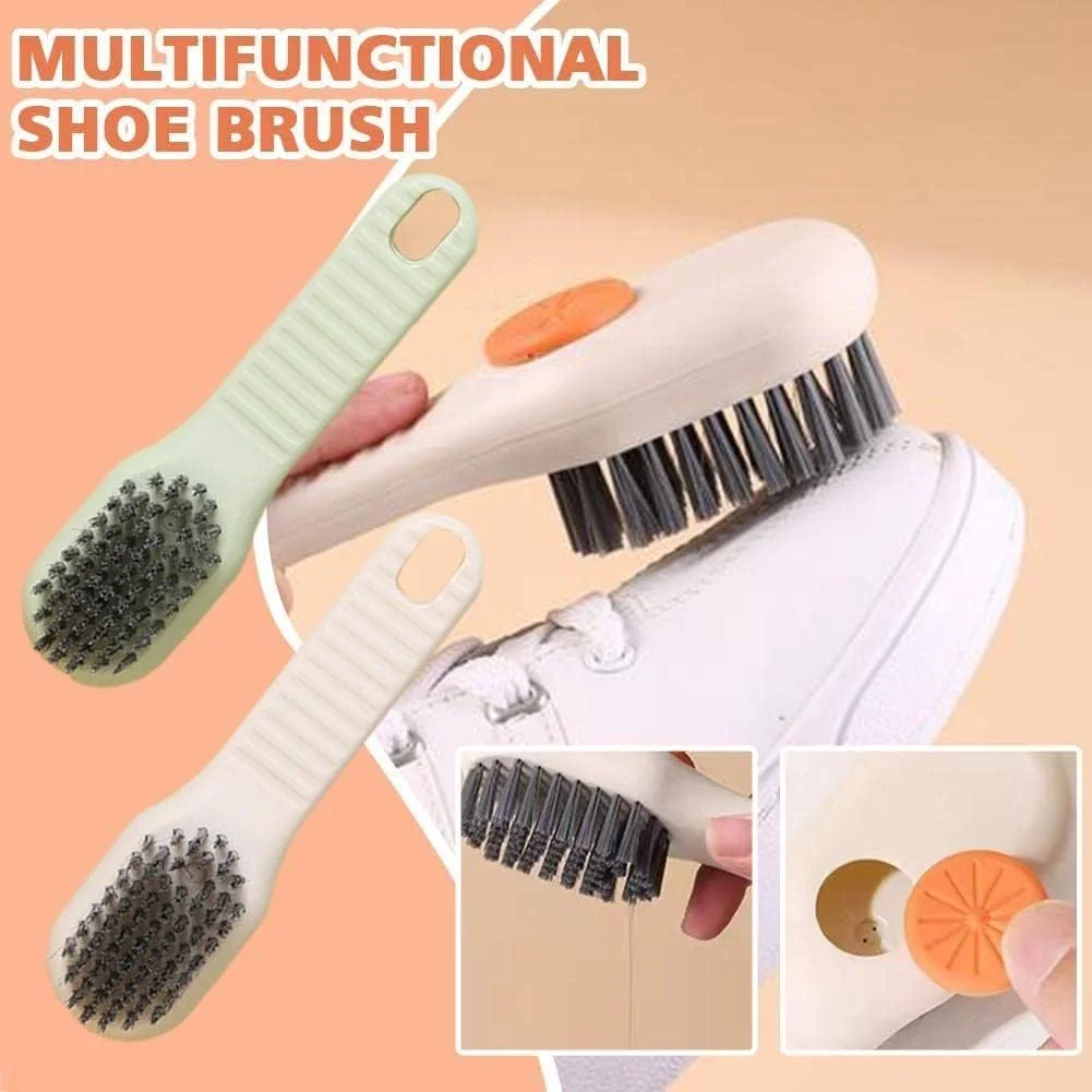 برس های چند منظوره کفش با پخش کننده صابون، برس دسته بلند برای تمیز کردن لباس، کفش های خانگی، برس تمیز کننده لباسشویی T6r3