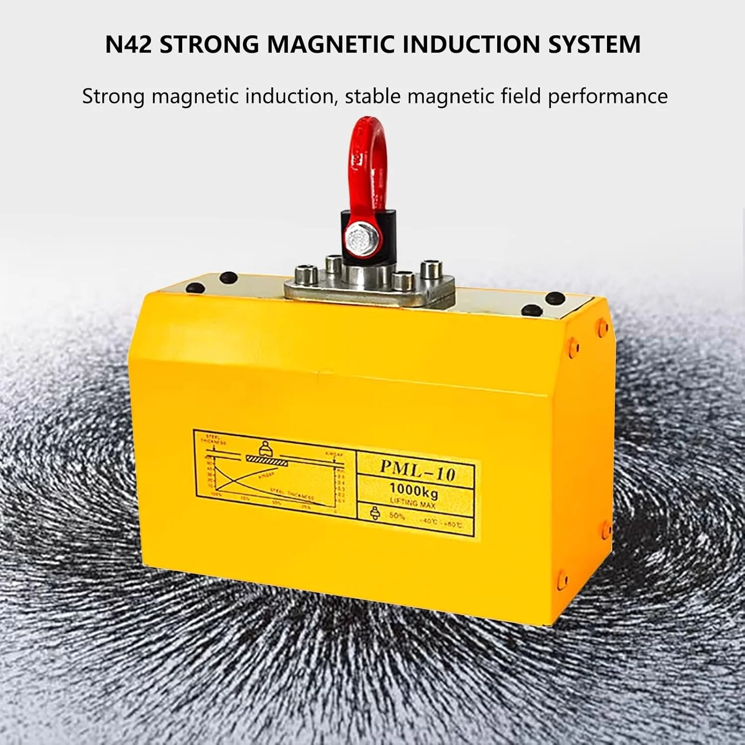 بالابر مغناطیسی تمام اتوماتیک سنگین، بدون نیاز به عملکرد دستی، آهنربای بالابر 1000 کیلوگرمی برای جرثقیل های کارگاهی، بالابرها، صفحات فولادی، فولاد گرد