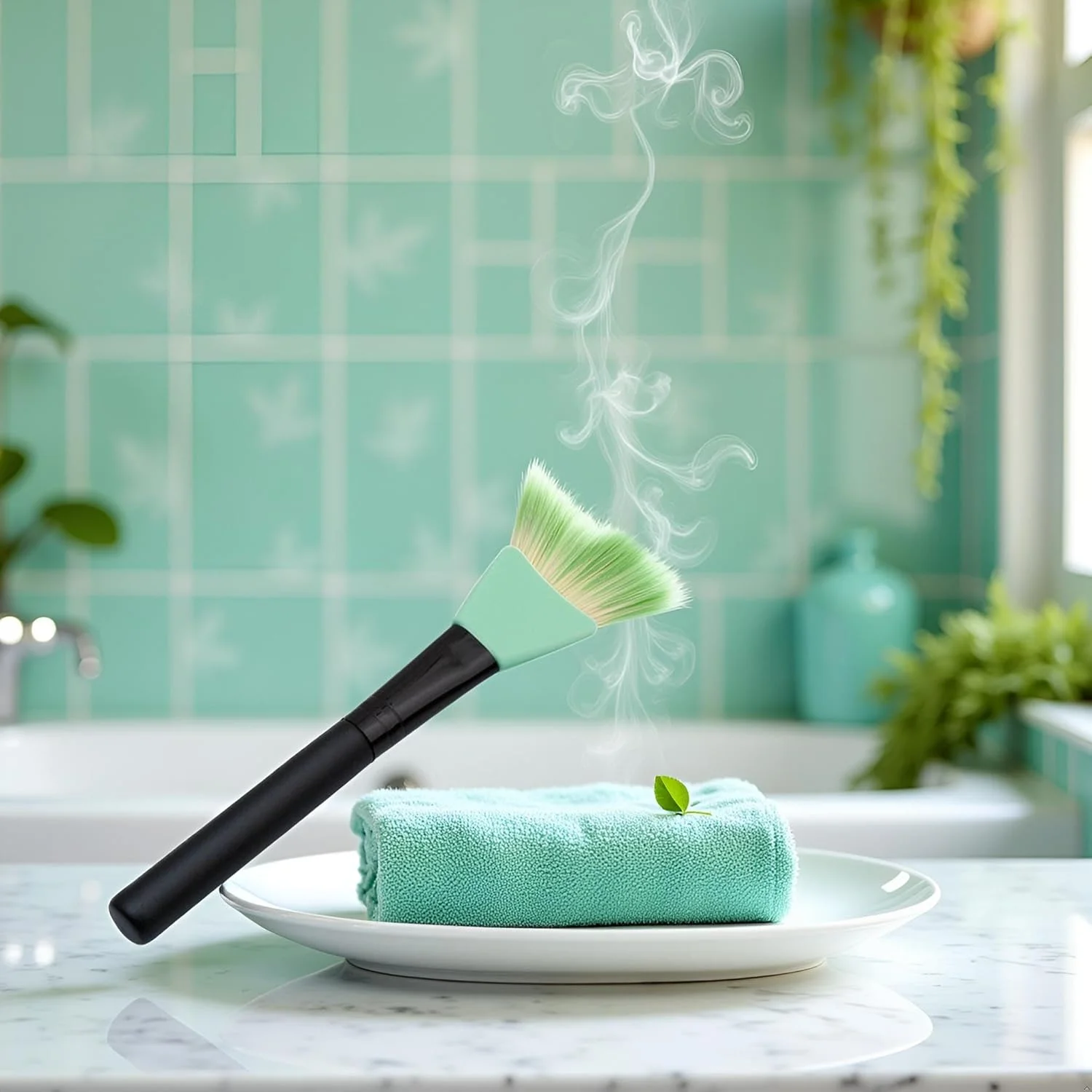 براش ماسک سیلیکونی سبز نعنایی Pxiryanlow، ابزار کاربردی و شیک برای استفاده از ماسک صورت، ماسک گِل، لوسیون بدن و کره بدن