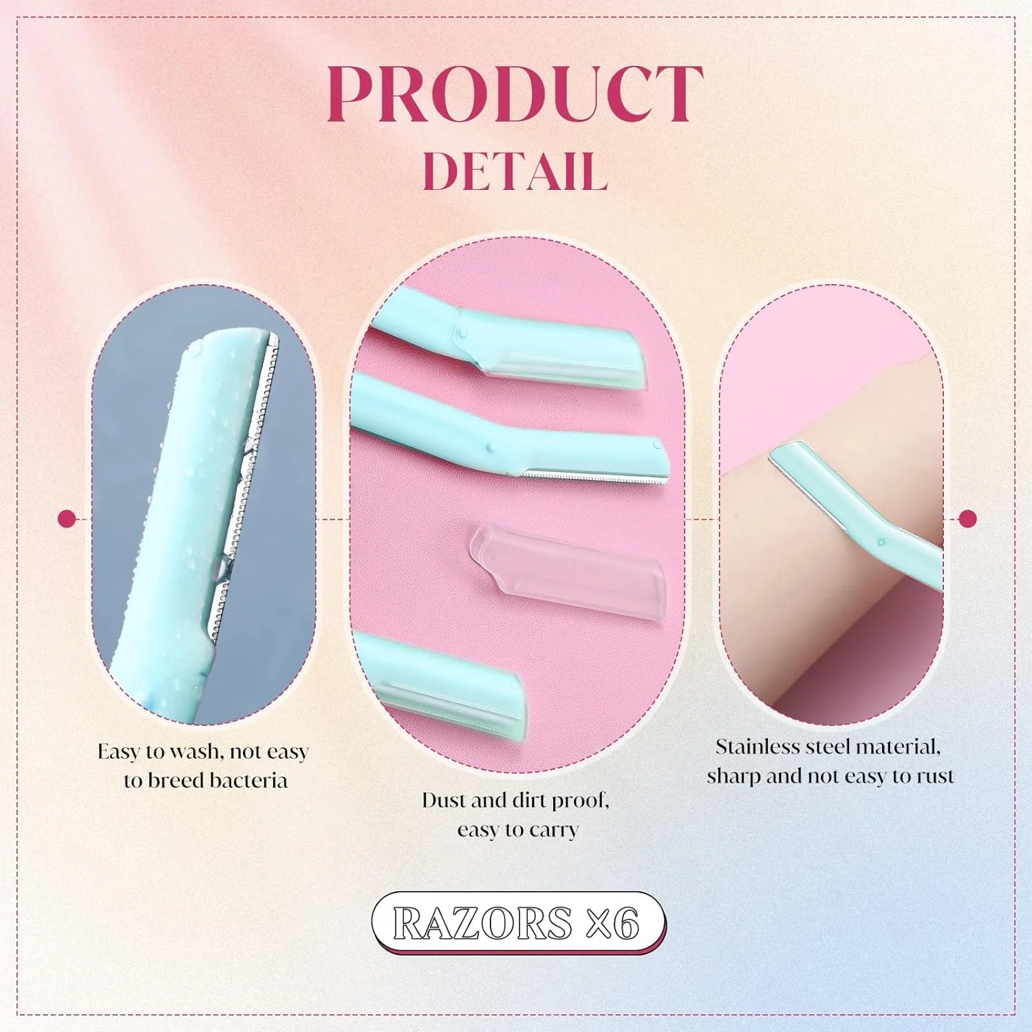 برس استیل ضد زنگ حرفه ای - به راحتی فرم ابروهای ظریف را مشخص کنید، مناسب برای نظافت روزانه و پوست های حساس!