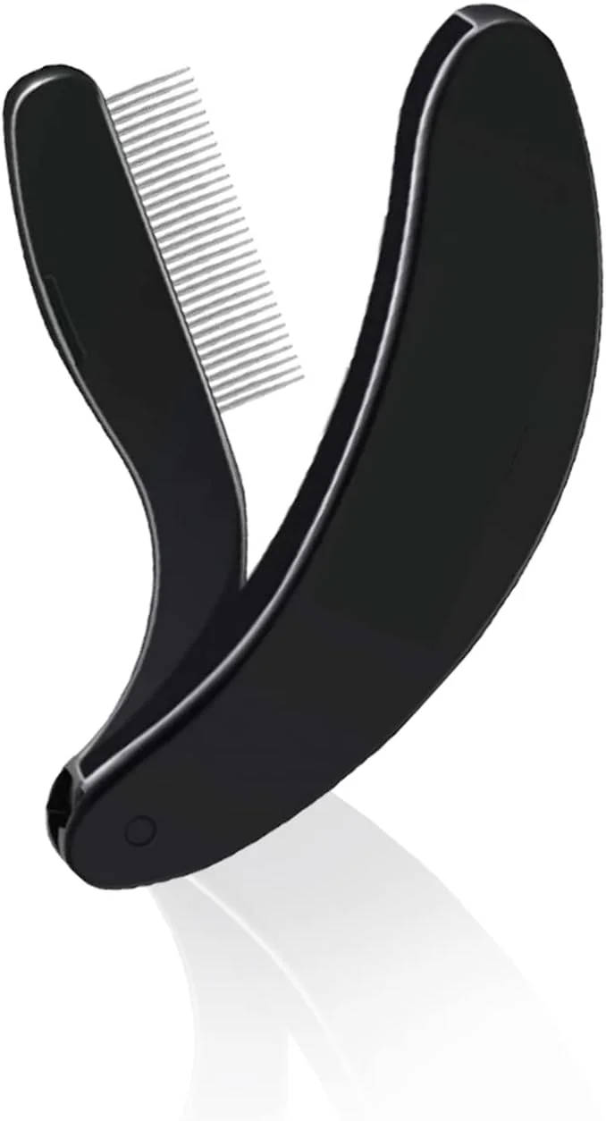 شانه ابرو دندانه استیل SHENLONG، جداکننده مژه، برس تاشو قابل حمل مژه، برس ابرو، برس تاشو مژه، برس آرایشی برای دختران و زنان (مشکی) 1 عدد شانه ابرو دندانه استیل SHENLONG، جداکننده مژه، برس تاشو قابل حمل مژه، برس ابرو، برس تاشو مژه، برس آرایشی برای دختران و زنان (مشکی) 1 عدد