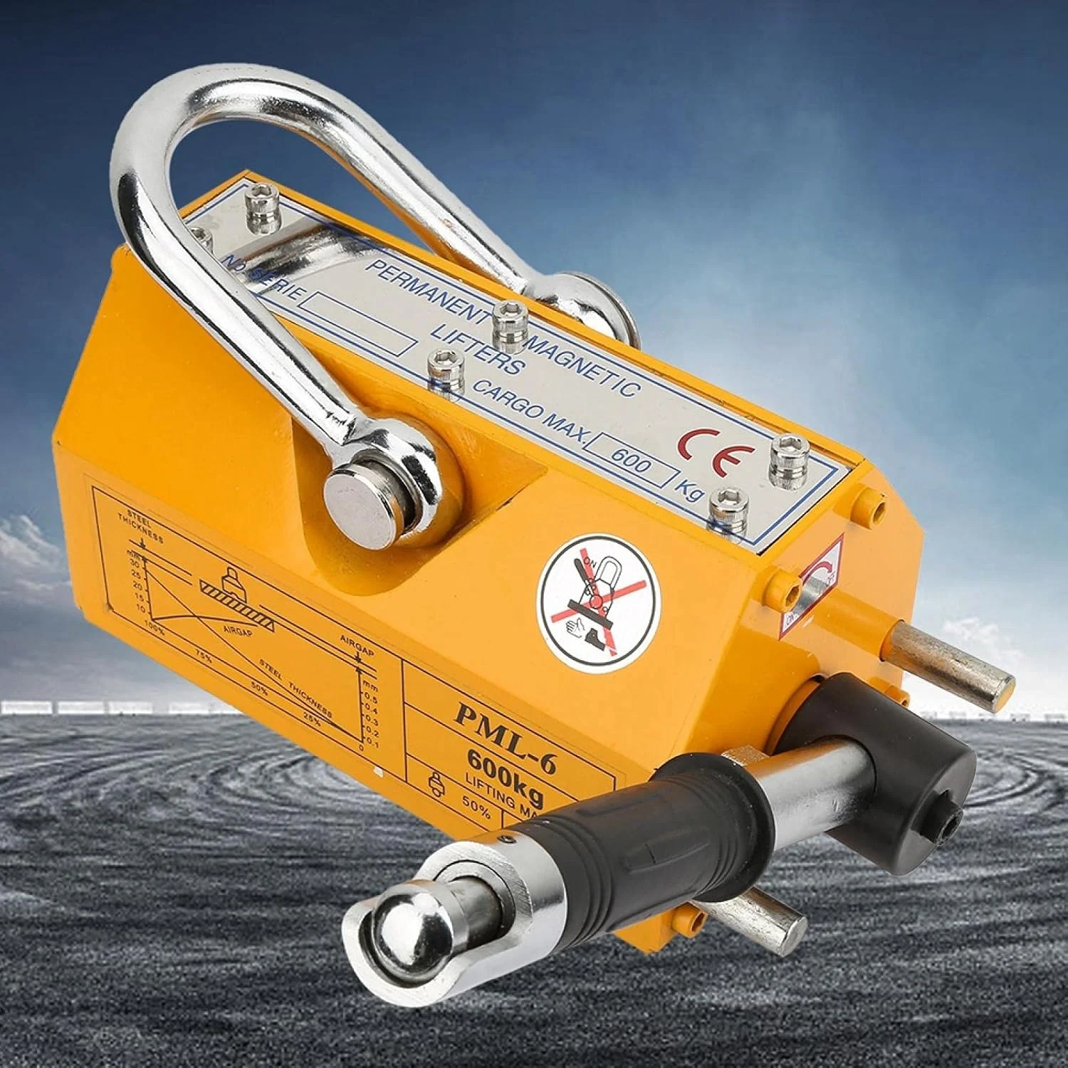 ابزار بالابر مغناطیسی دائمی AJWYSOI با ظرفیت 600 کیلوگرم، مناسب برای کارخانه‌ها، صنایع حمل و نقل و ترمینال‌ها